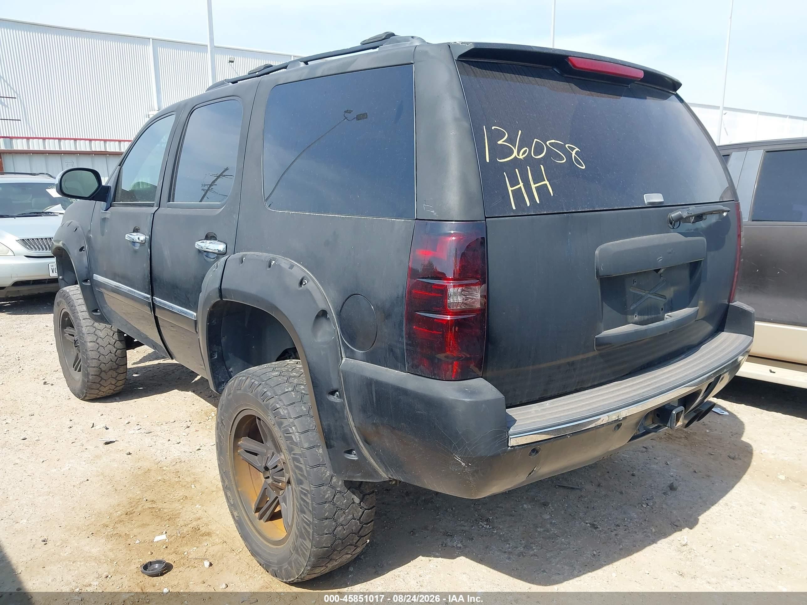 2009 Chevrolet Tahoe Ltz Black vin: 1GNFK33059R136058