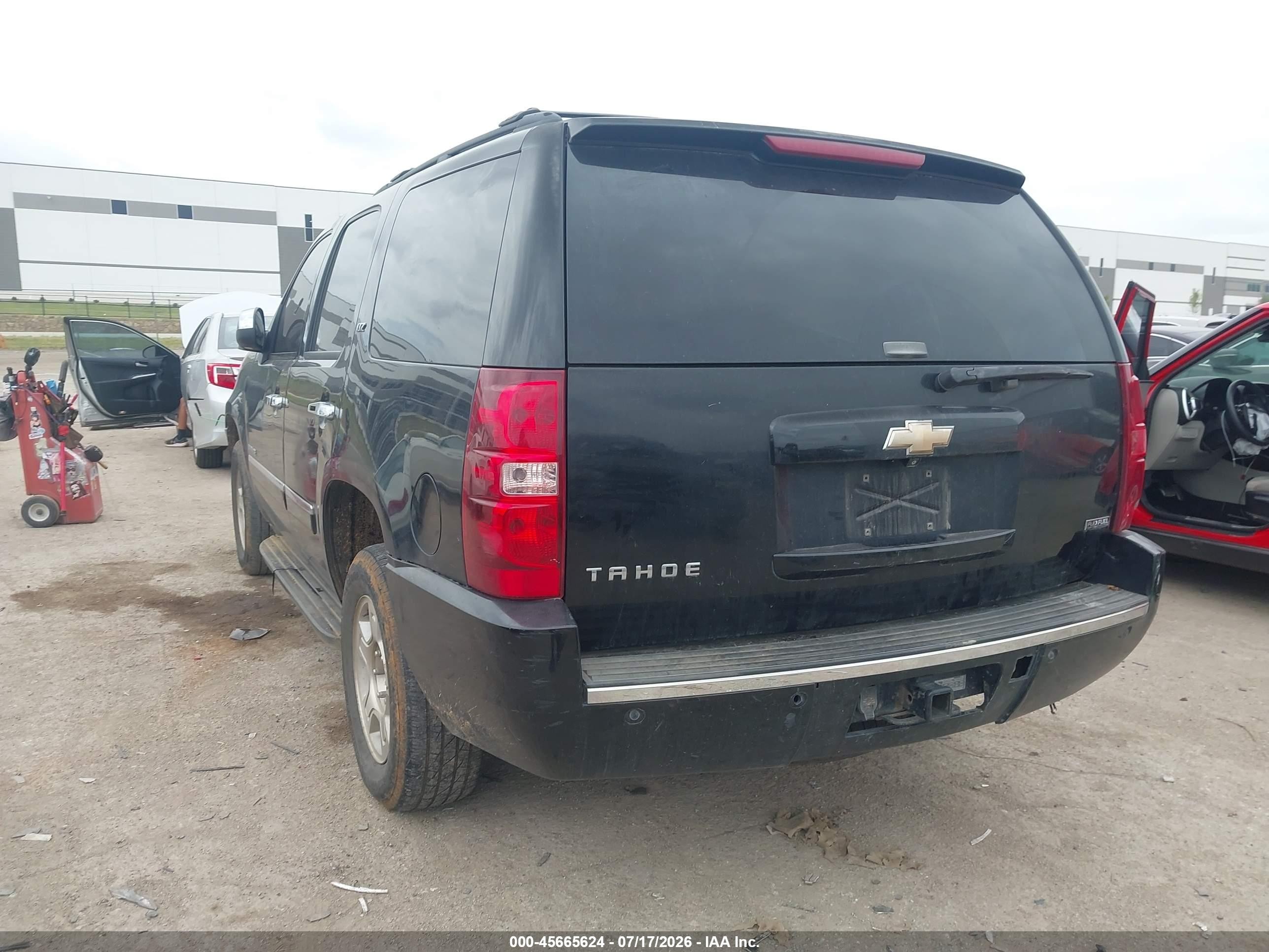 2009 Chevrolet Tahoe Ltz Black vin: 1GNFK33059R144404