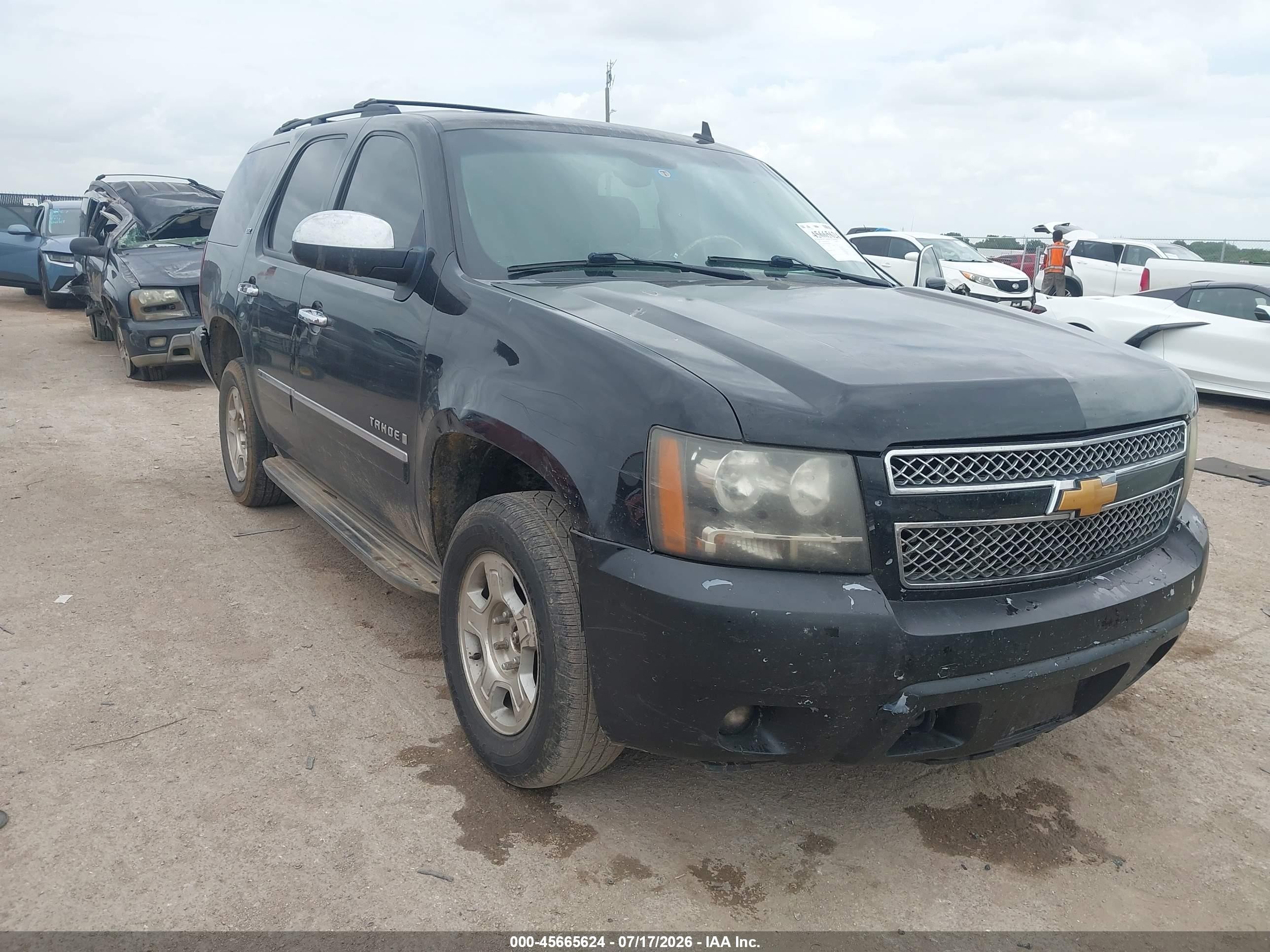 2009 Chevrolet Tahoe Ltz Black vin: 1GNFK33059R144404