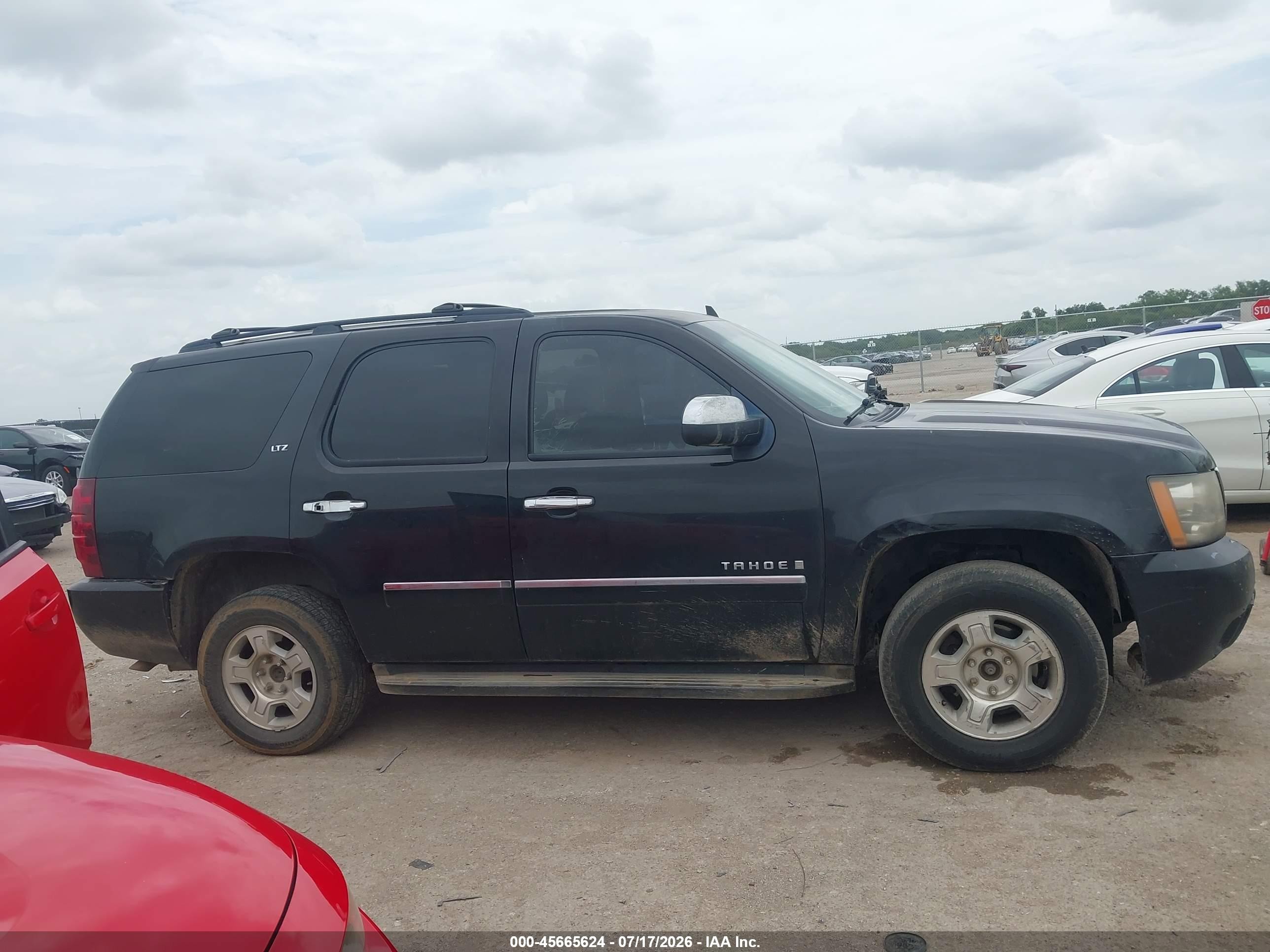 2009 Chevrolet Tahoe Ltz Black vin: 1GNFK33059R144404
