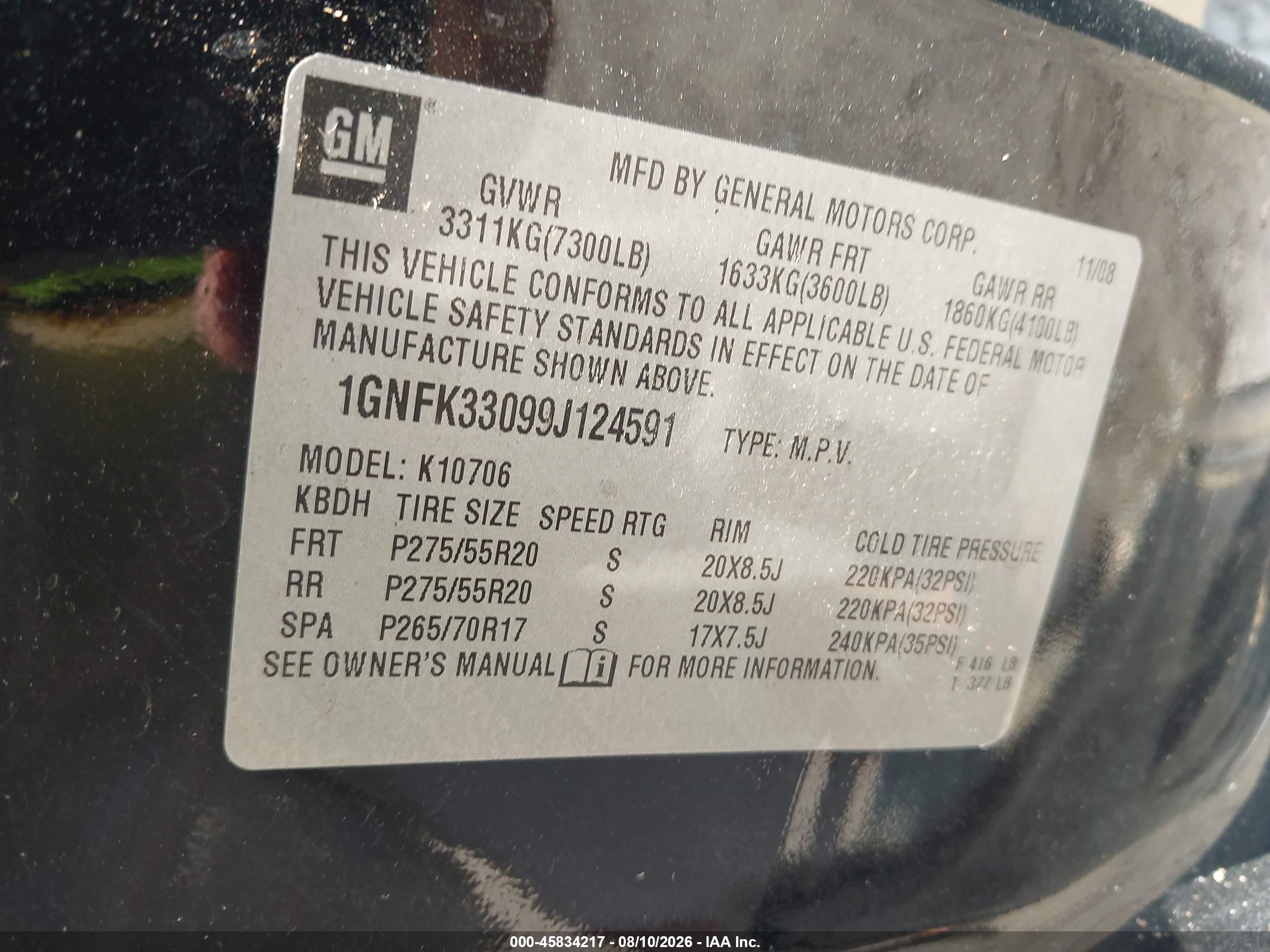2009 Chevrolet Tahoe Ltz Черный vin: 1GNFK33099J124591