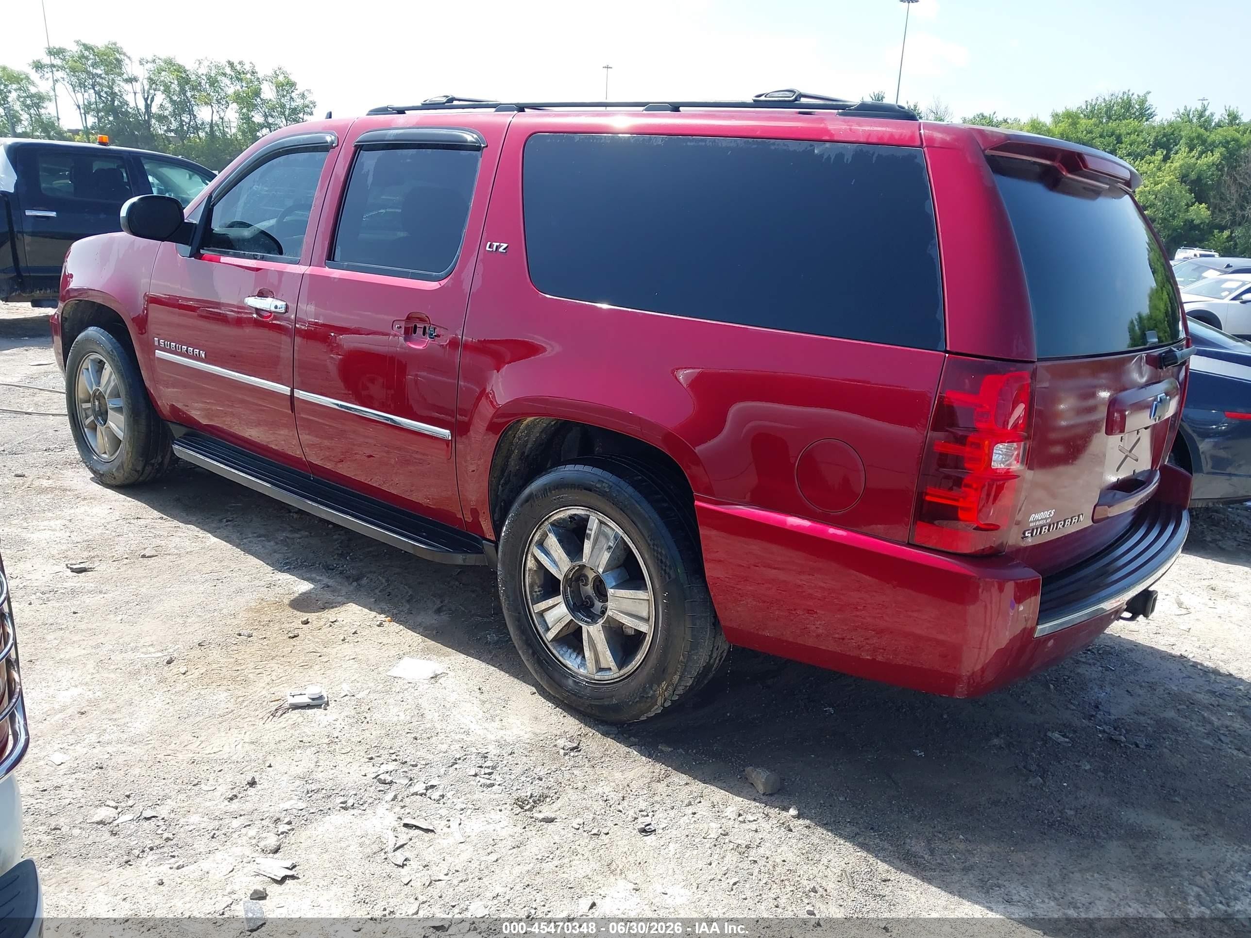 2009 Chevrolet Suburban 1500 Ltz Maroon vin: 1GNFK36319J104759