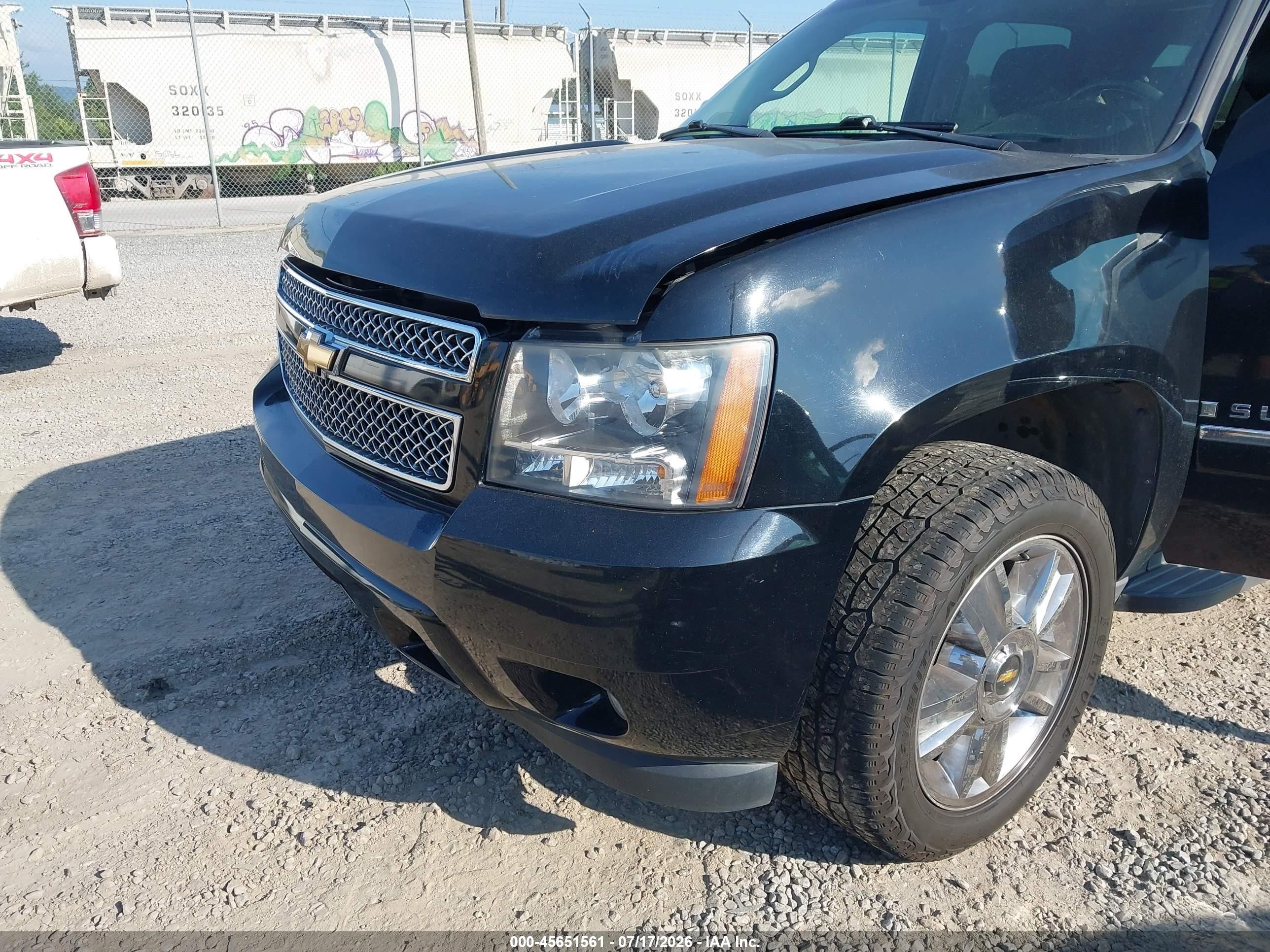 2009 Chevrolet Suburban 1500 Ltz Black vin: 1GNFK36349R208941