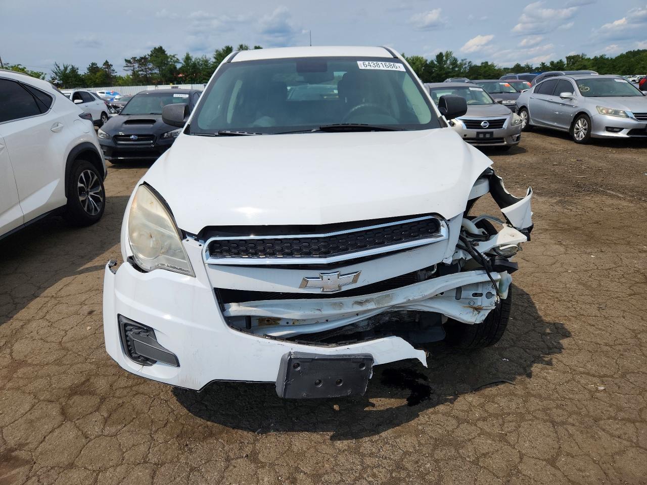 2013 Chevrolet Equinox Ls White vin: 1GNFLCEK0DZ108270