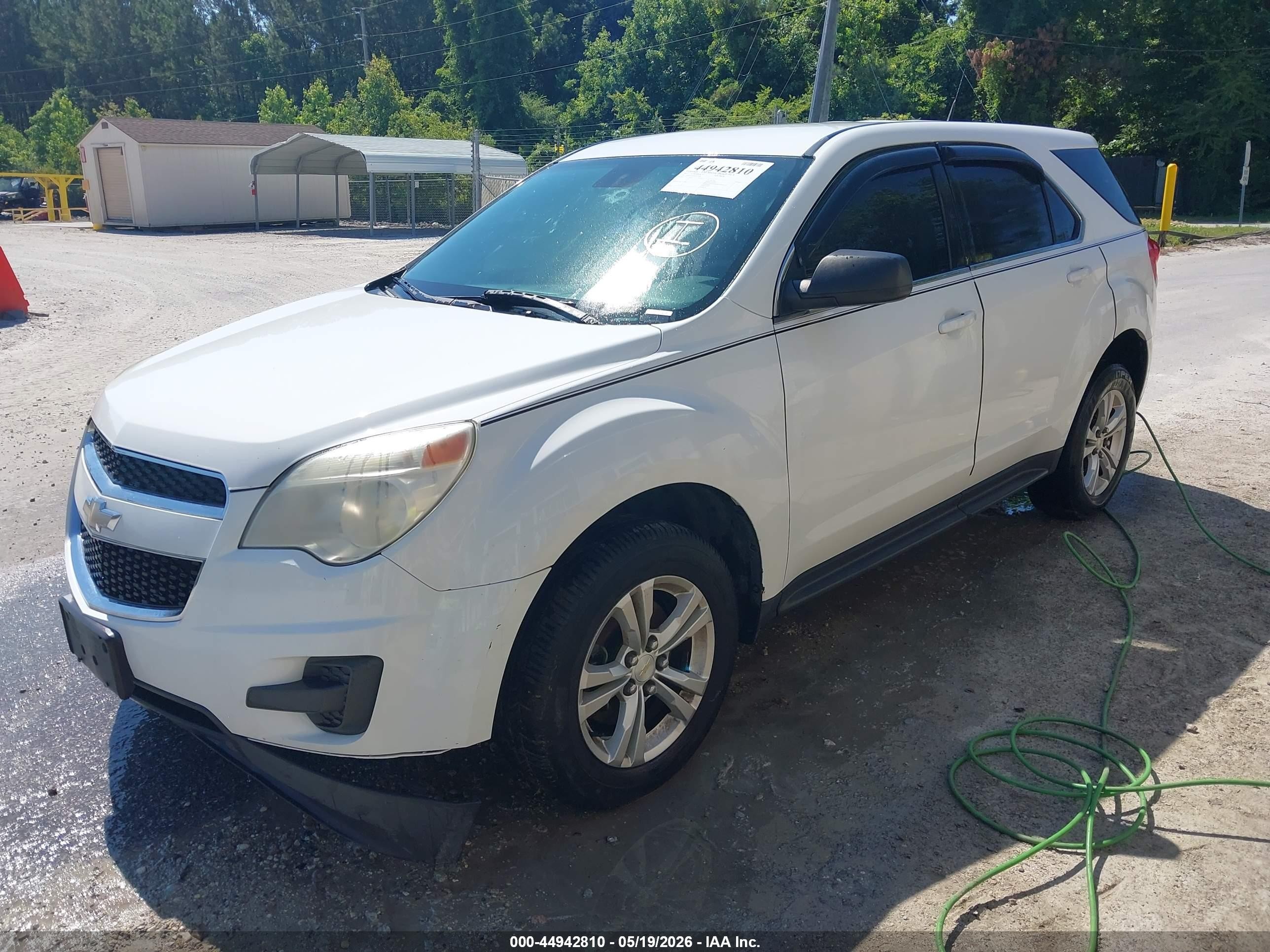 2013 Chevrolet Equinox Ls White vin: 1GNFLCEK5DZ121564