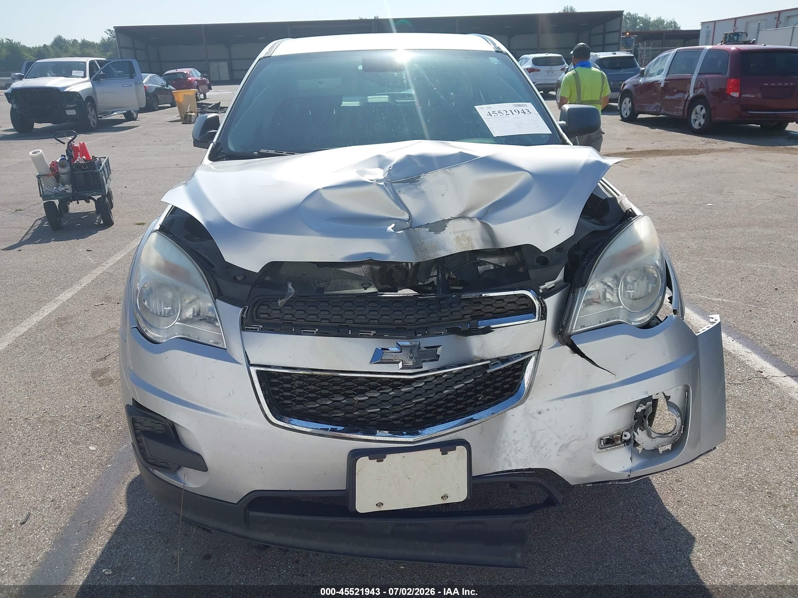 2013 Chevrolet Equinox Ls Silver vin: 1GNFLCEK7DZ129116