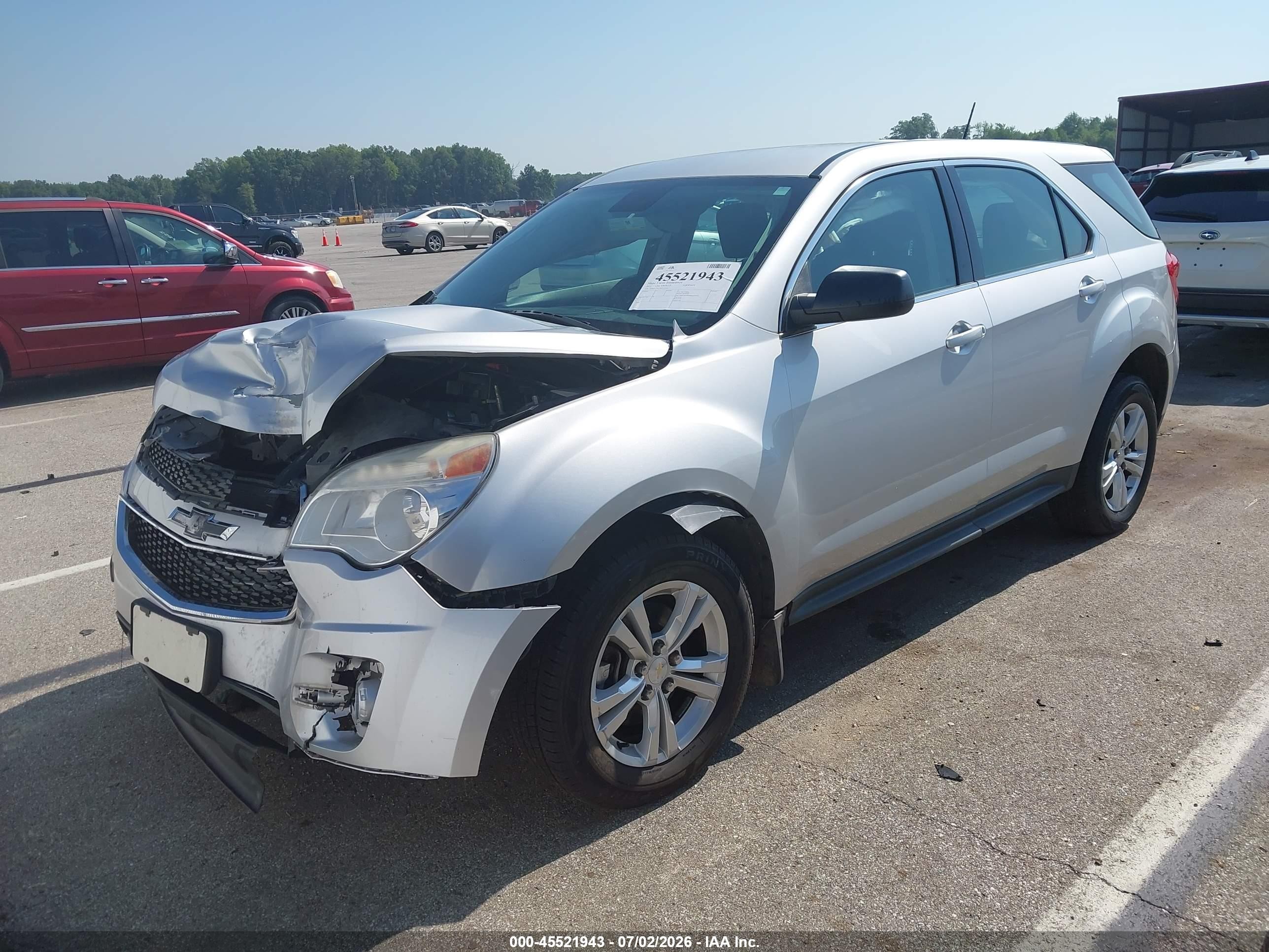 2013 Chevrolet Equinox Ls Silver vin: 1GNFLCEK7DZ129116