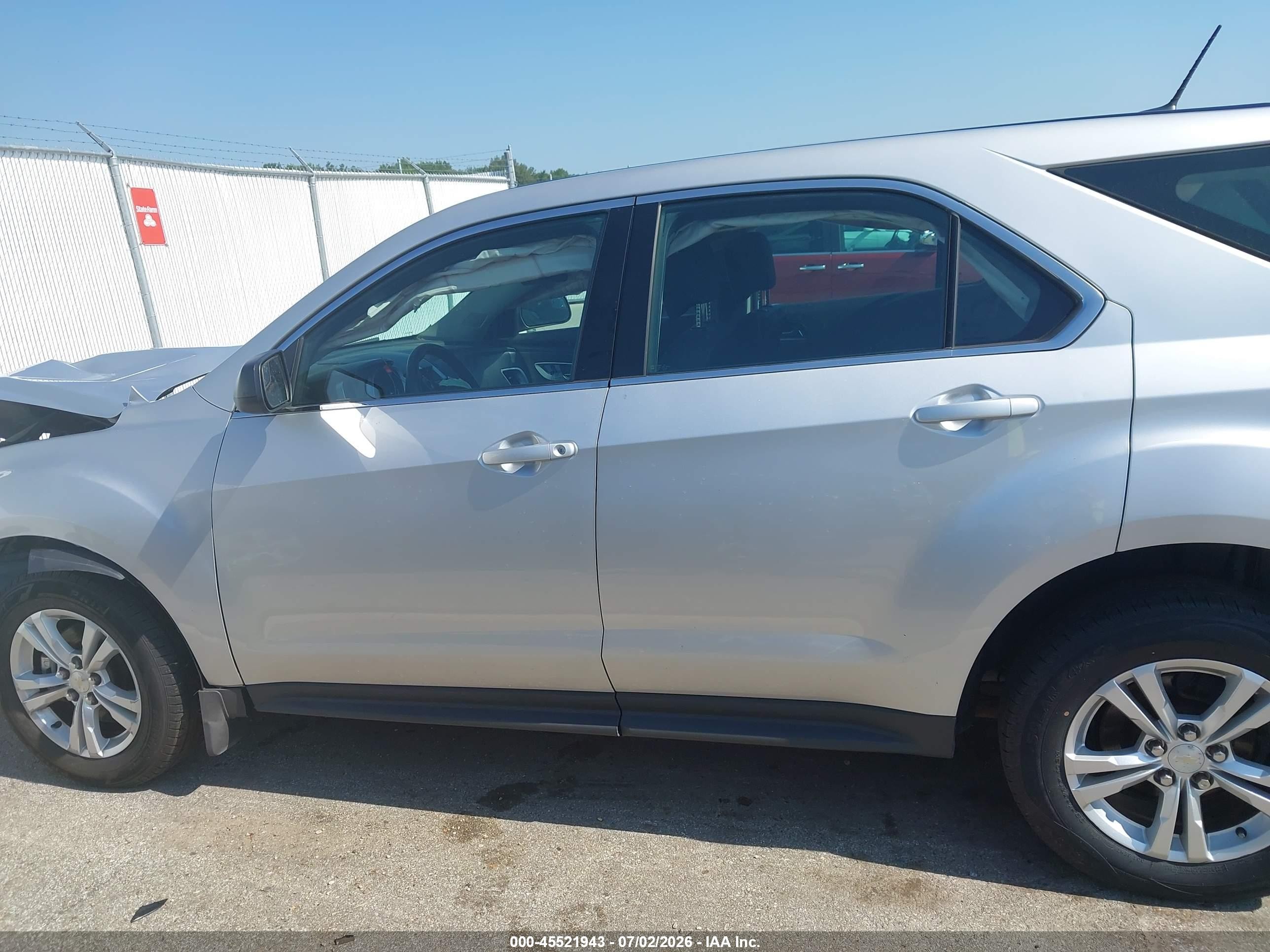 2013 Chevrolet Equinox Ls Silver vin: 1GNFLCEK7DZ129116