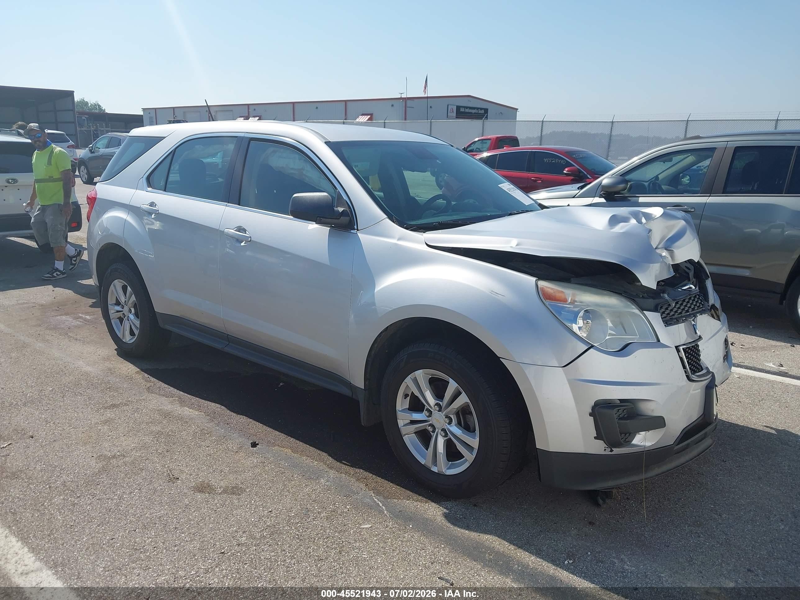 2013 Chevrolet Equinox Ls Silver vin: 1GNFLCEK7DZ129116