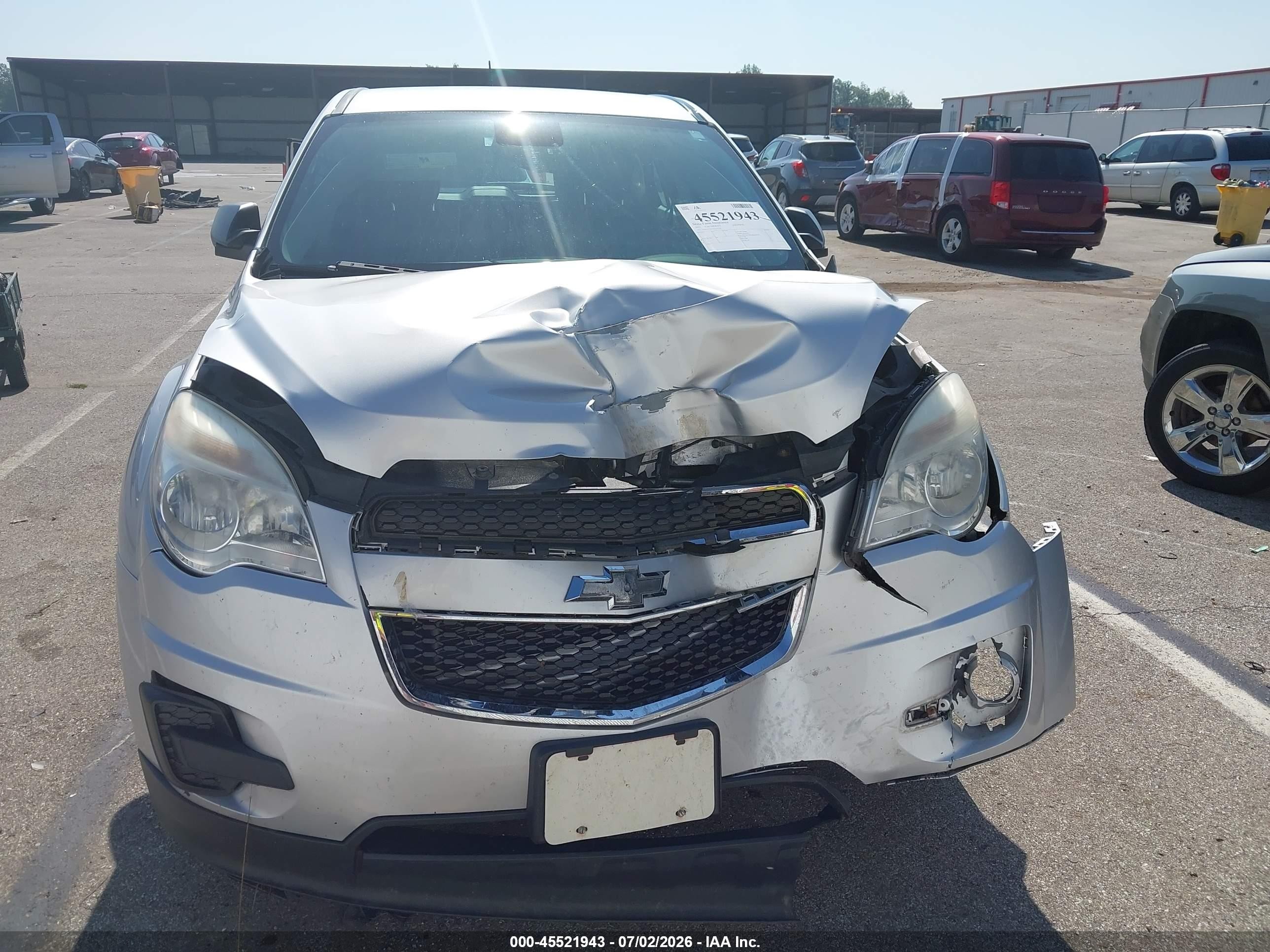 2013 Chevrolet Equinox Ls Silver vin: 1GNFLCEK7DZ129116