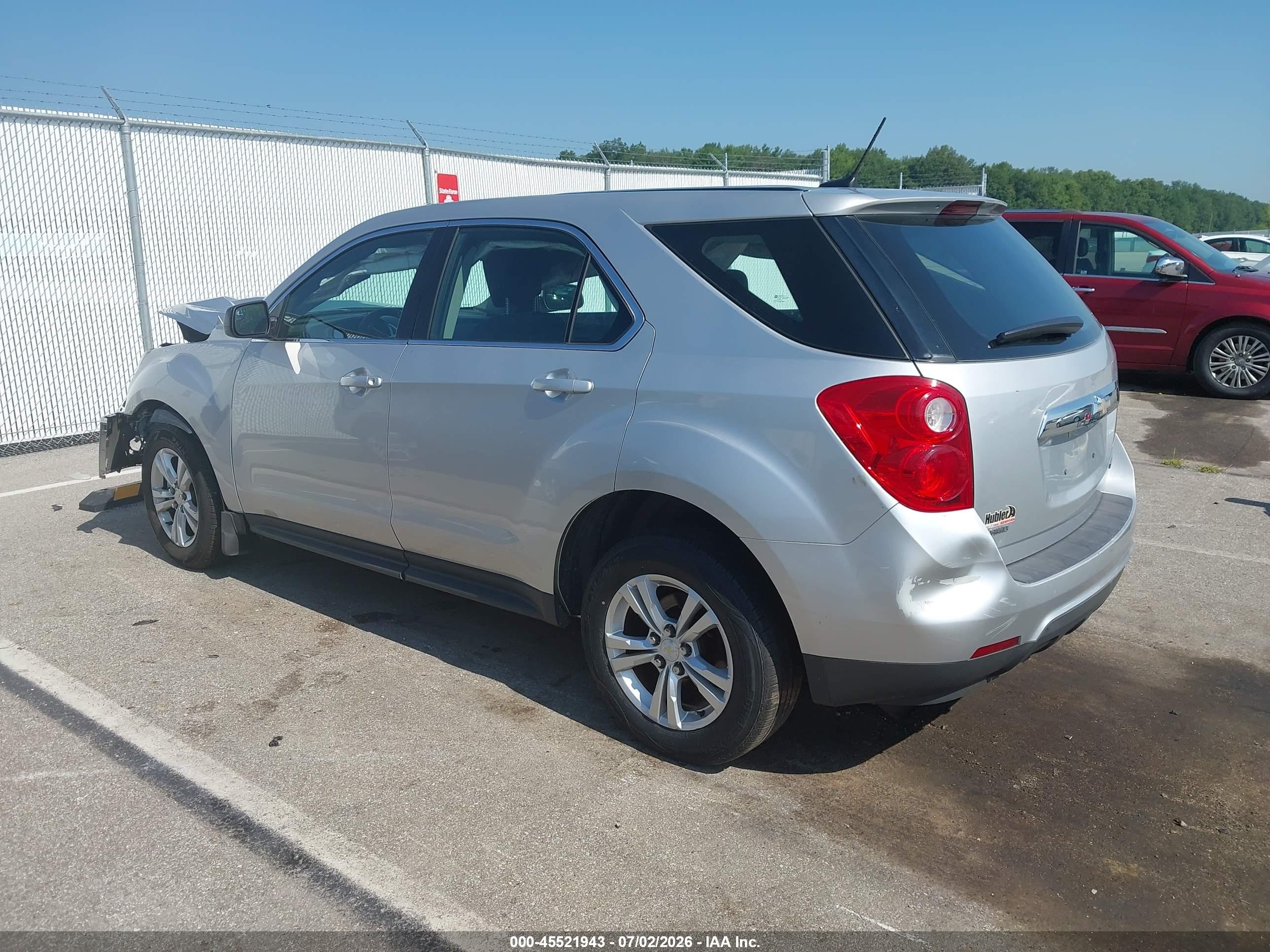 2013 Chevrolet Equinox Ls Silver vin: 1GNFLCEK7DZ129116