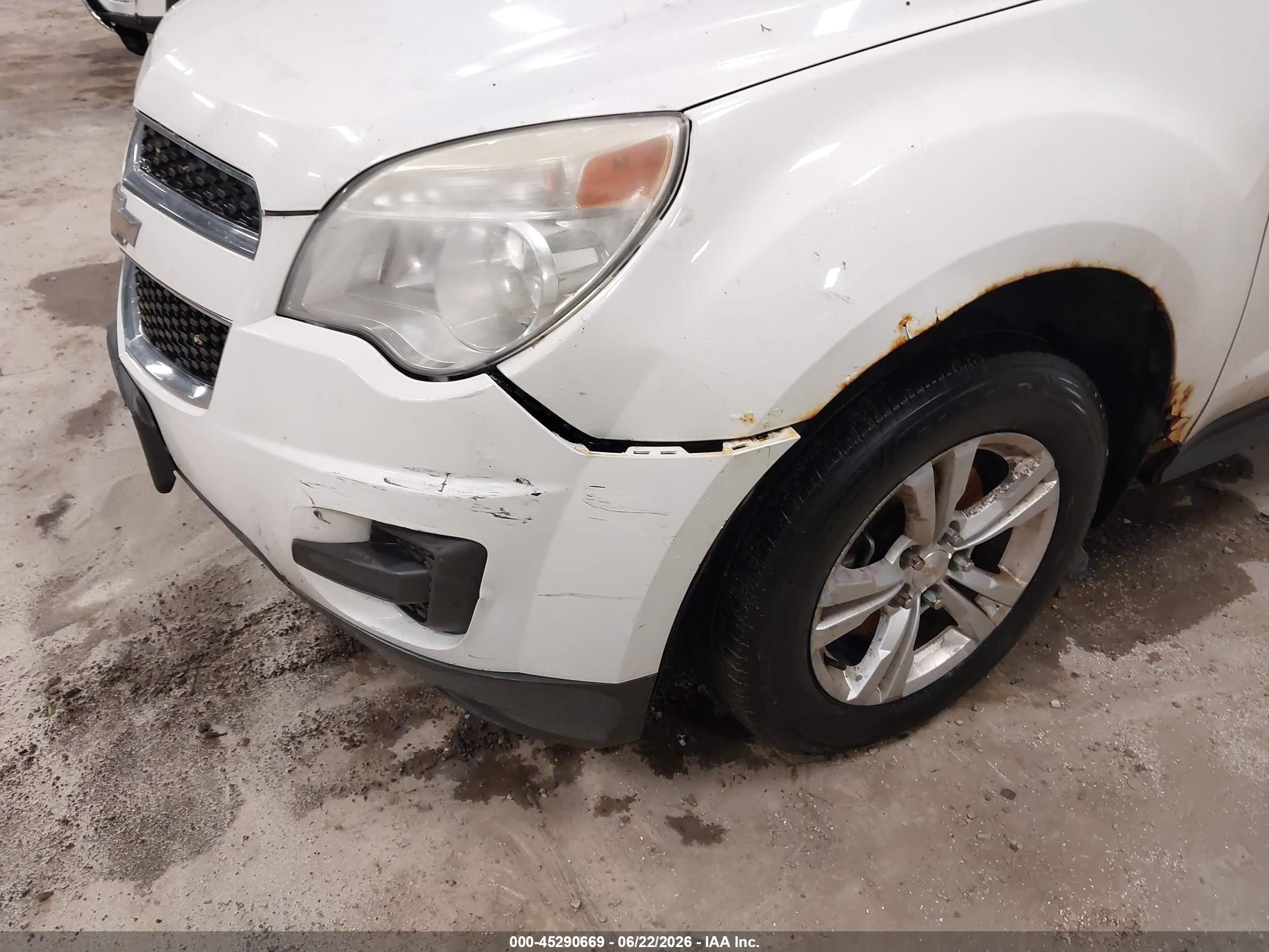 2015 Chevrolet Equinox Ls White vin: 1GNFLEEK1FZ132298