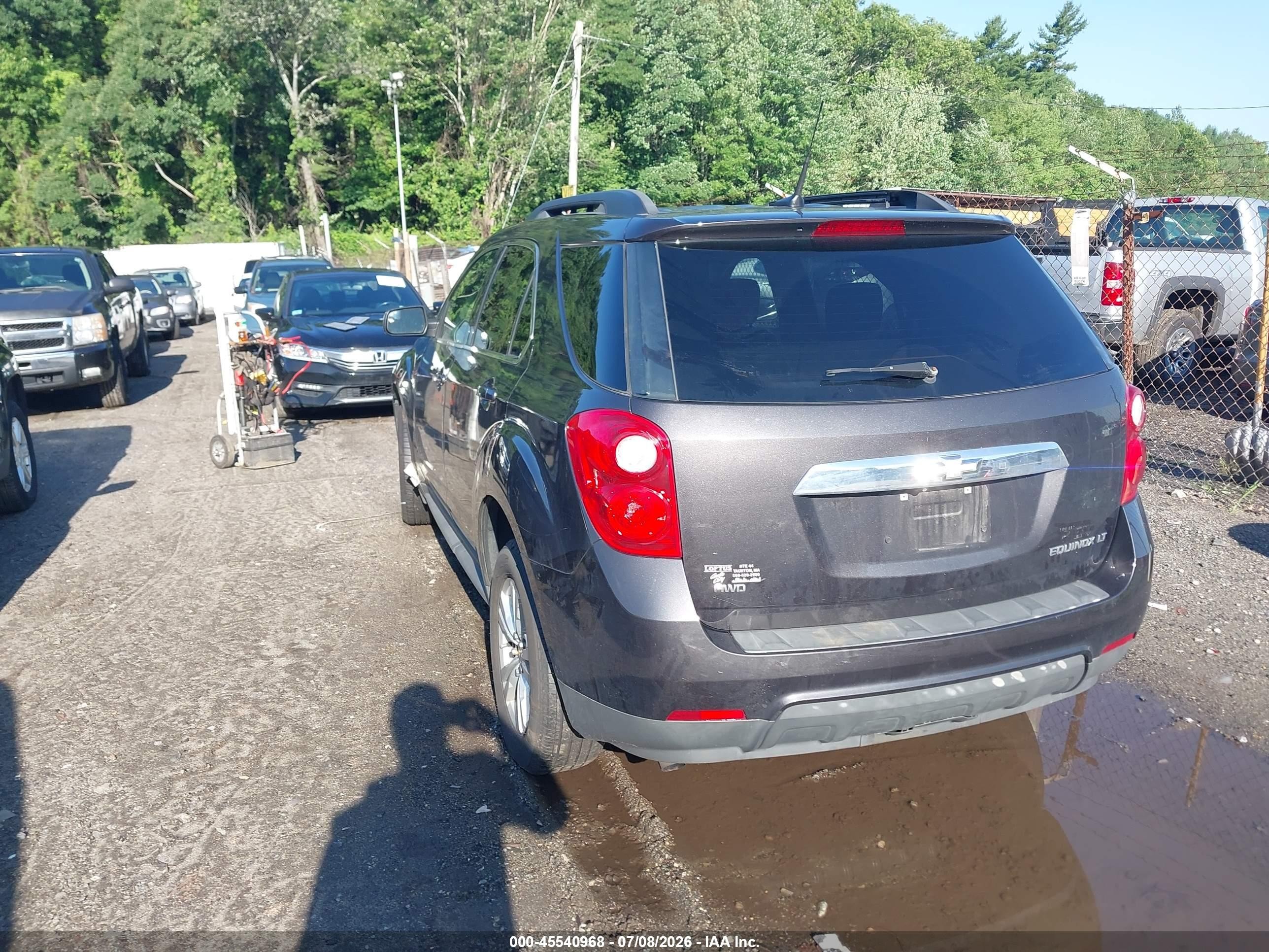 2013 Chevrolet Equinox Lt Gray vin: 1GNFLEEK3DZ102880