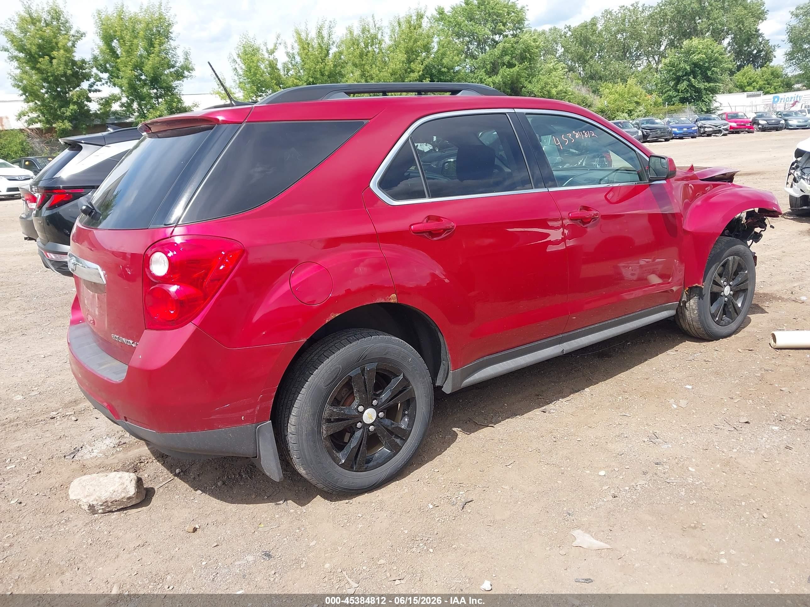 2013 Chevrolet Equinox Lt Red vin: 1GNFLEEK3DZ128704