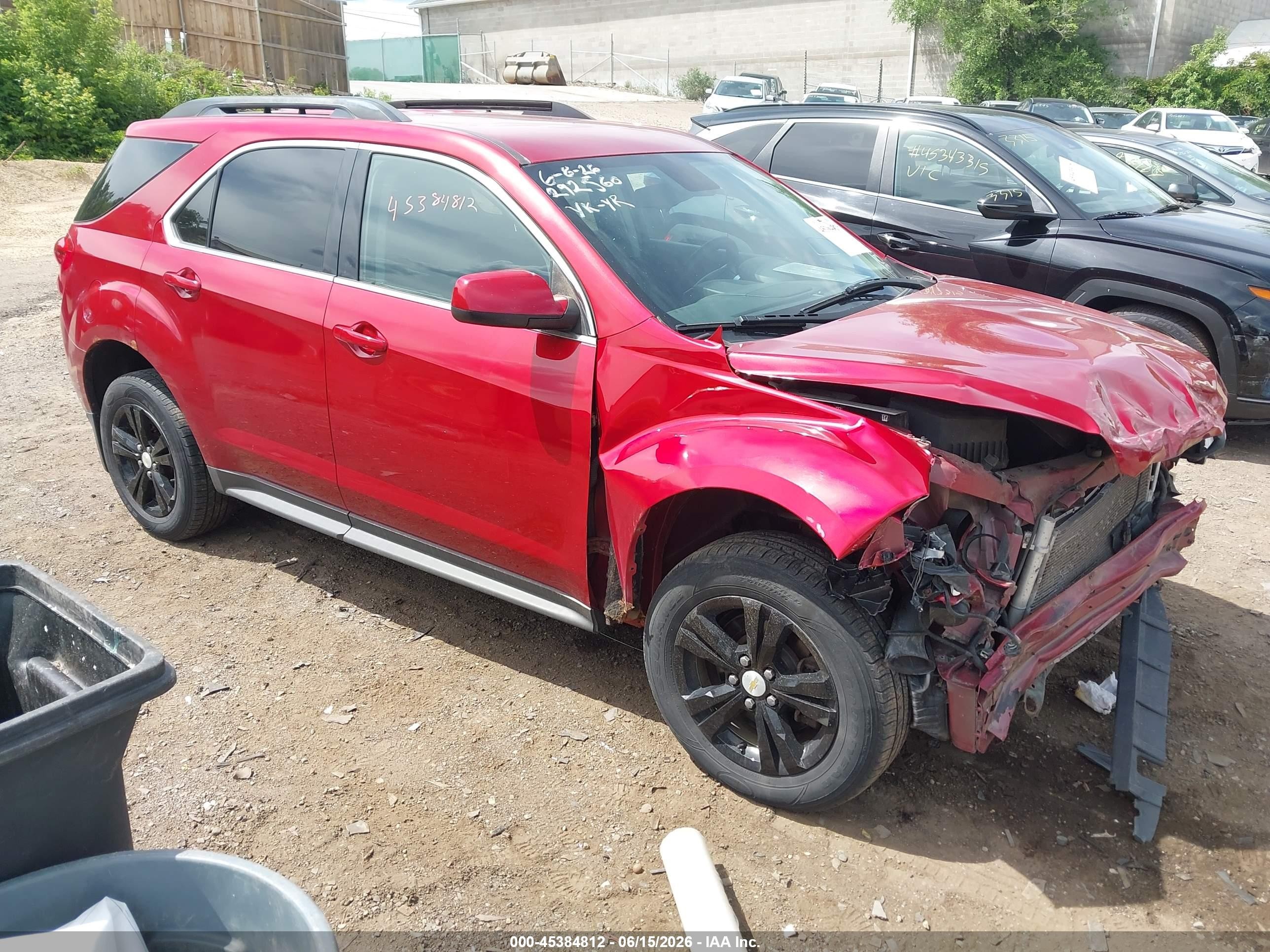 2013 Chevrolet Equinox Lt Red vin: 1GNFLEEK3DZ128704