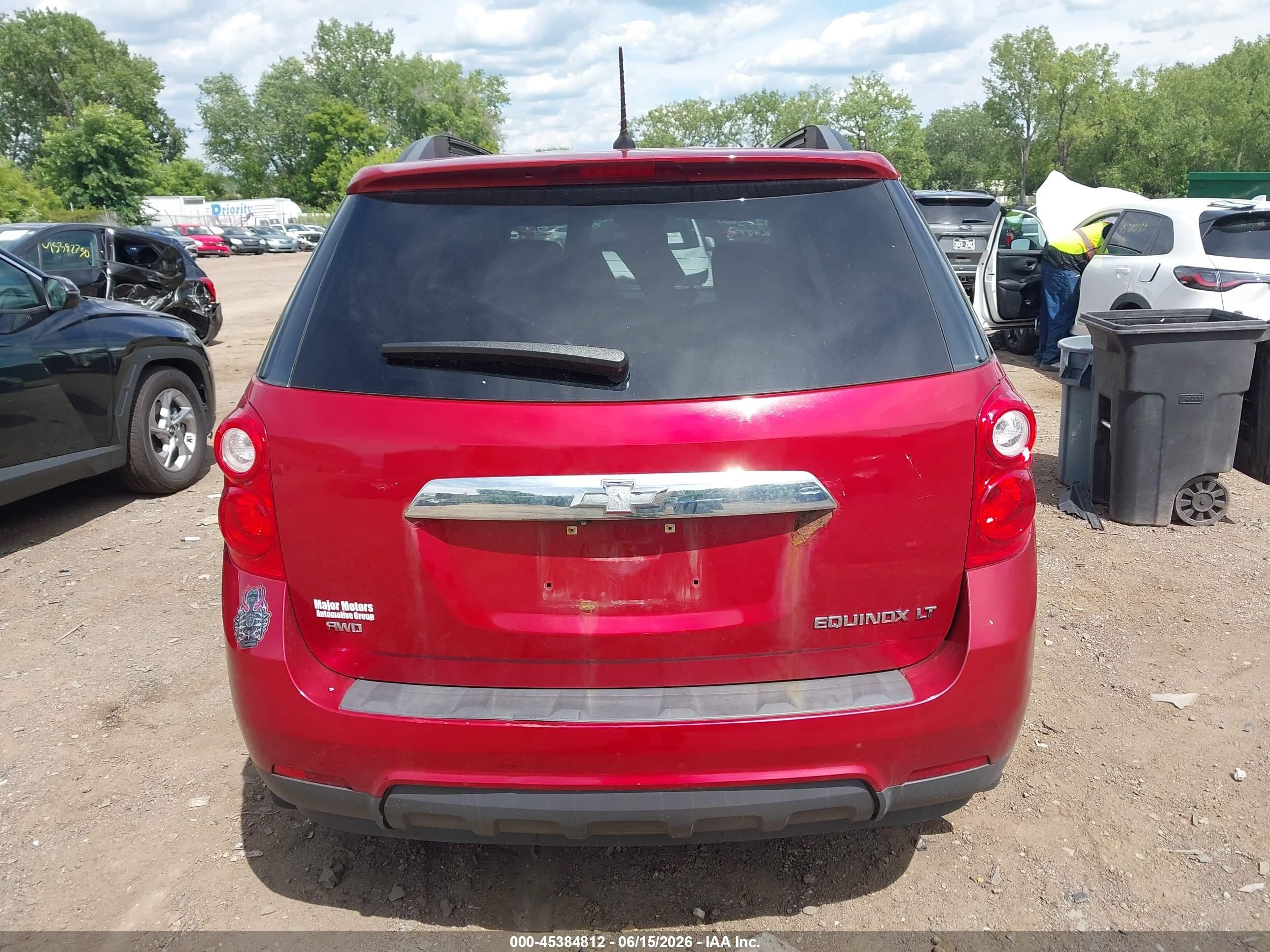 2013 Chevrolet Equinox Lt Red vin: 1GNFLEEK3DZ128704
