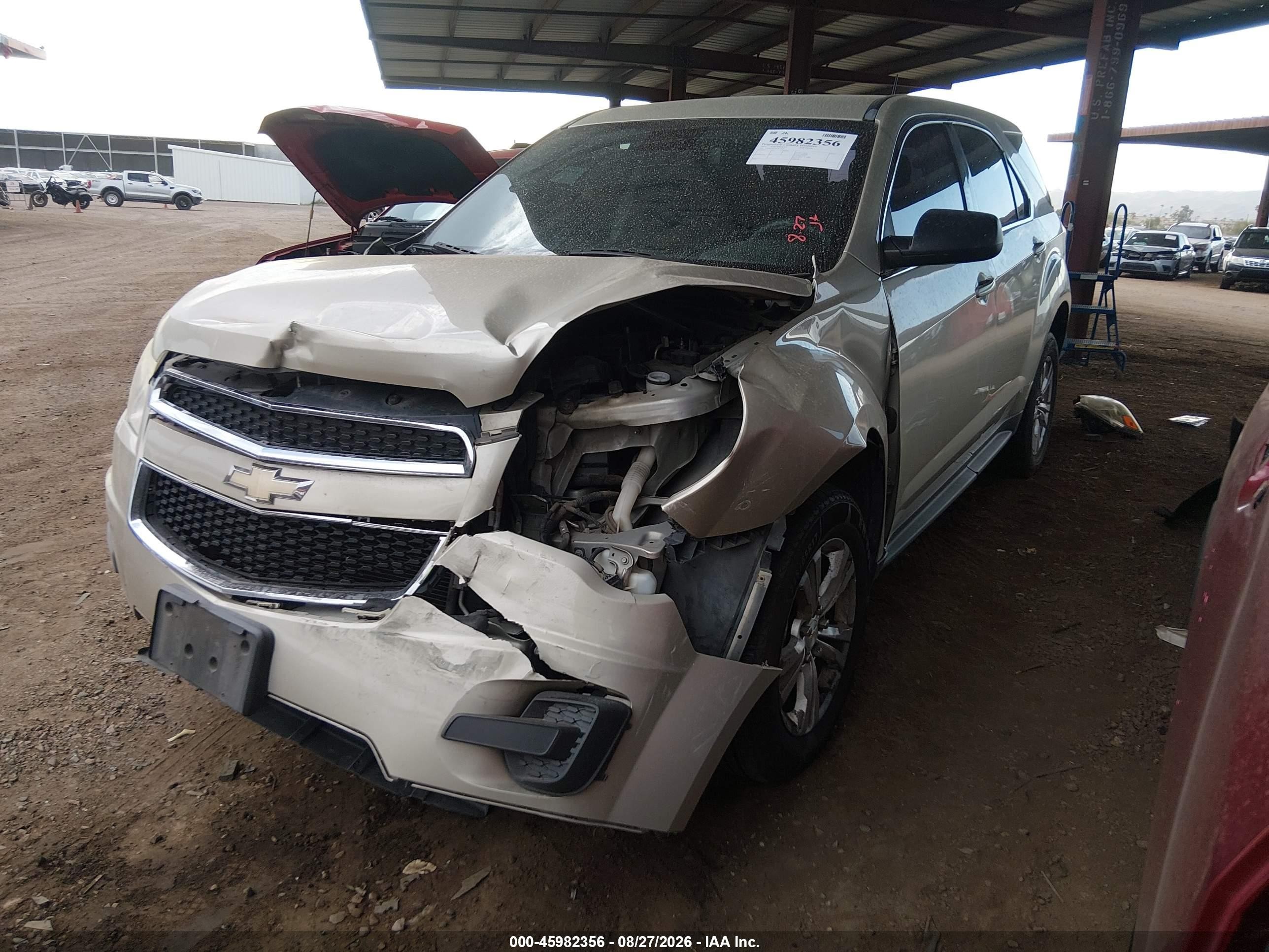 2015 Chevrolet Equinox Ls Cream vin: 1GNFLEEK3FZ140046