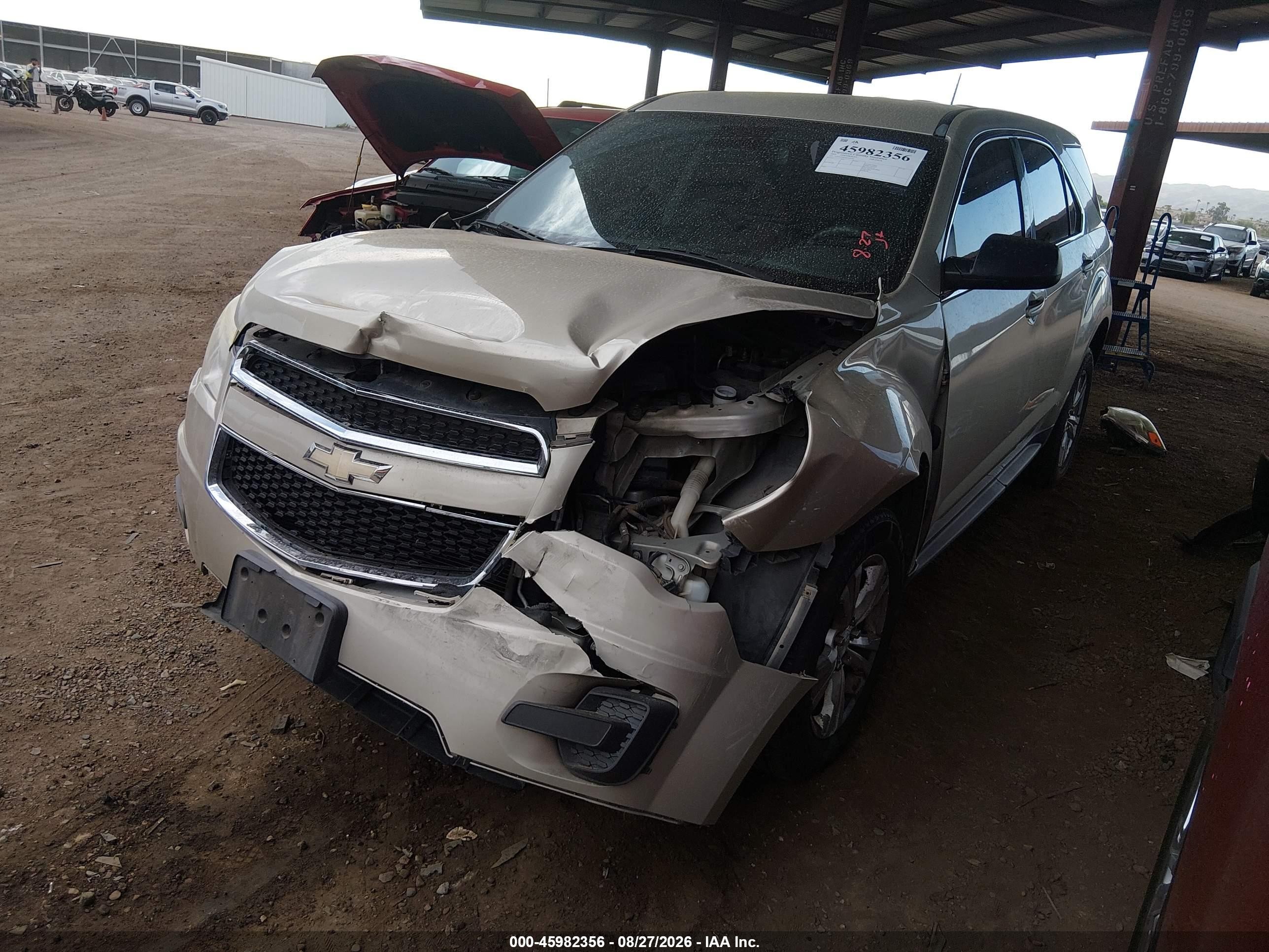 2015 Chevrolet Equinox Ls Cream vin: 1GNFLEEK3FZ140046