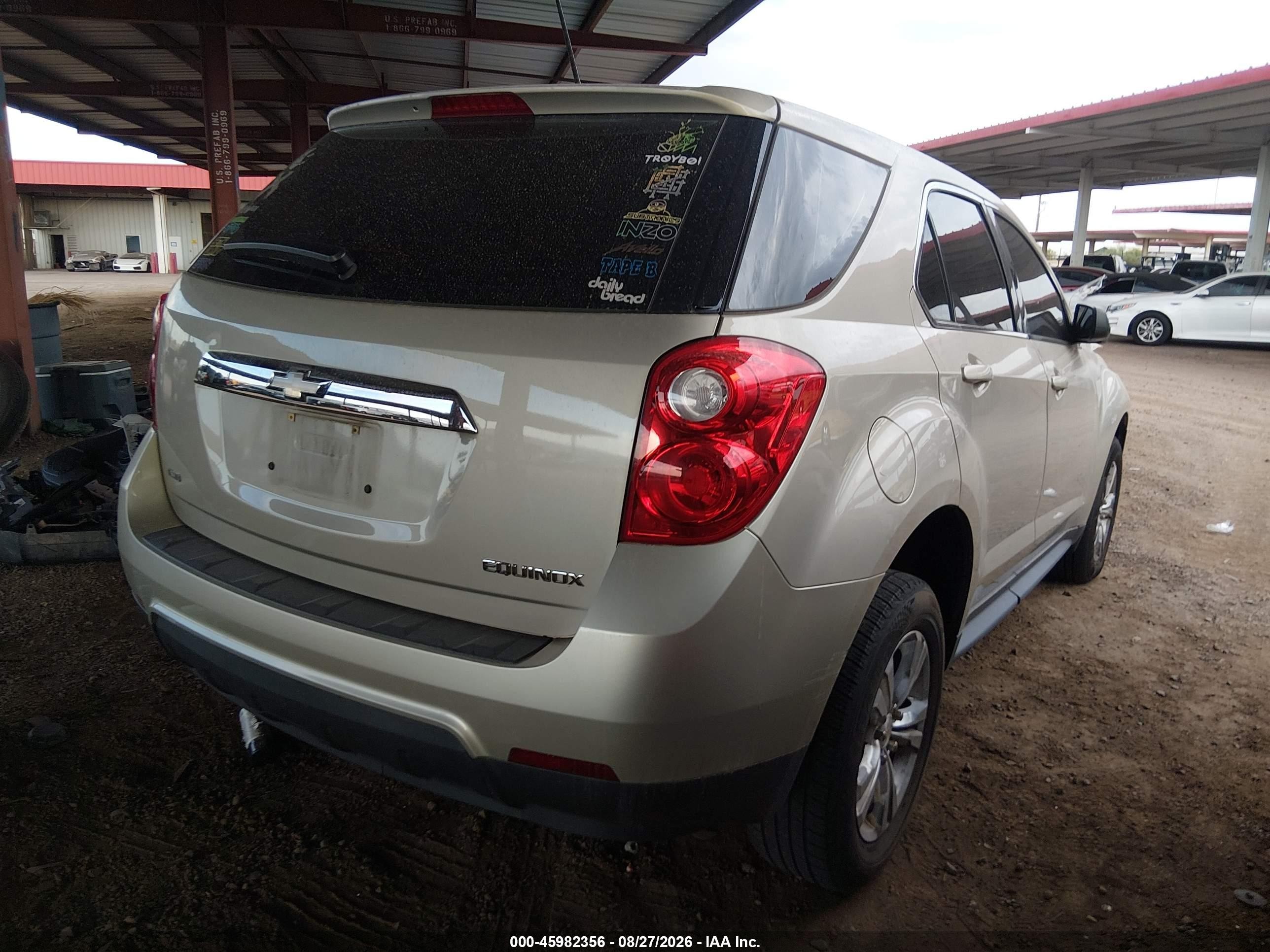 2015 Chevrolet Equinox Ls Cream vin: 1GNFLEEK3FZ140046