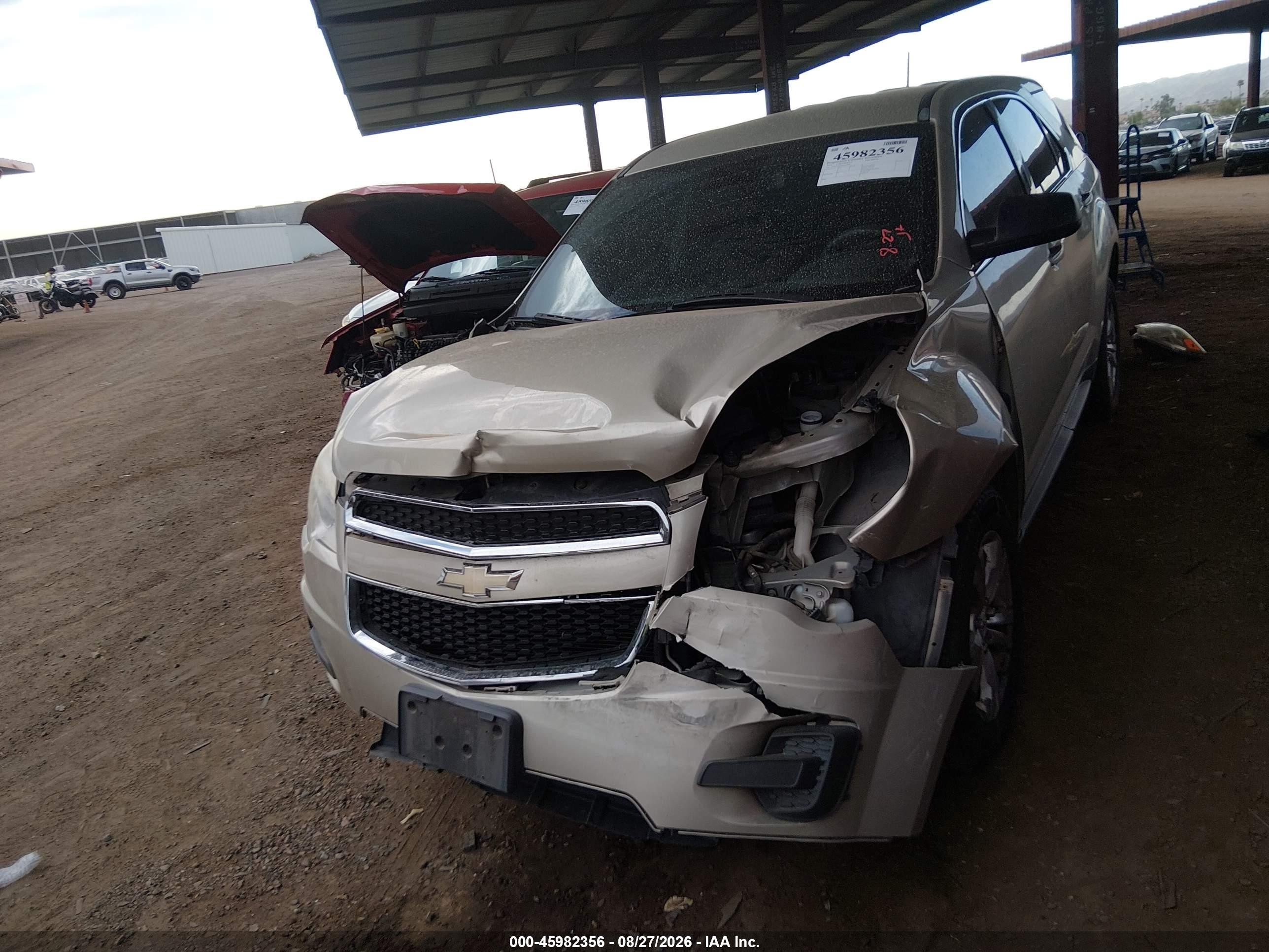 2015 Chevrolet Equinox Ls Cream vin: 1GNFLEEK3FZ140046