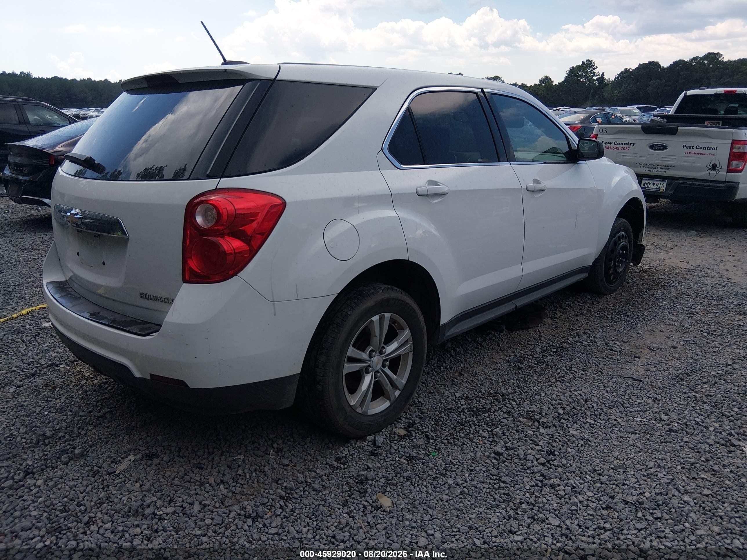 2015 Chevrolet Equinox Ls White vin: 1GNFLEEK8FZ135408