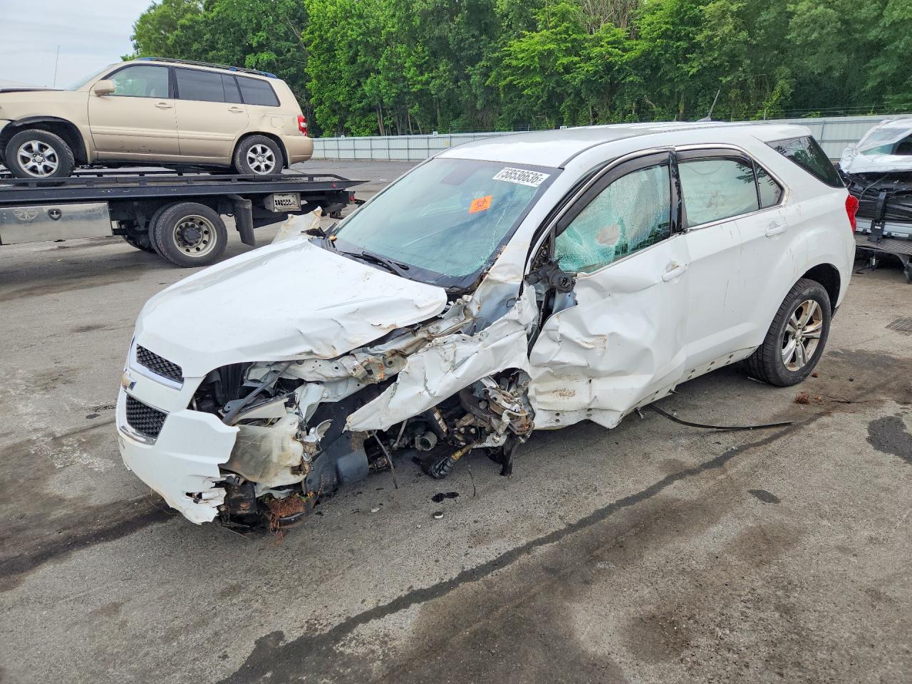 2014 Chevrolet Equinox Ls Белый vin: 1GNFLEEK9EZ106062