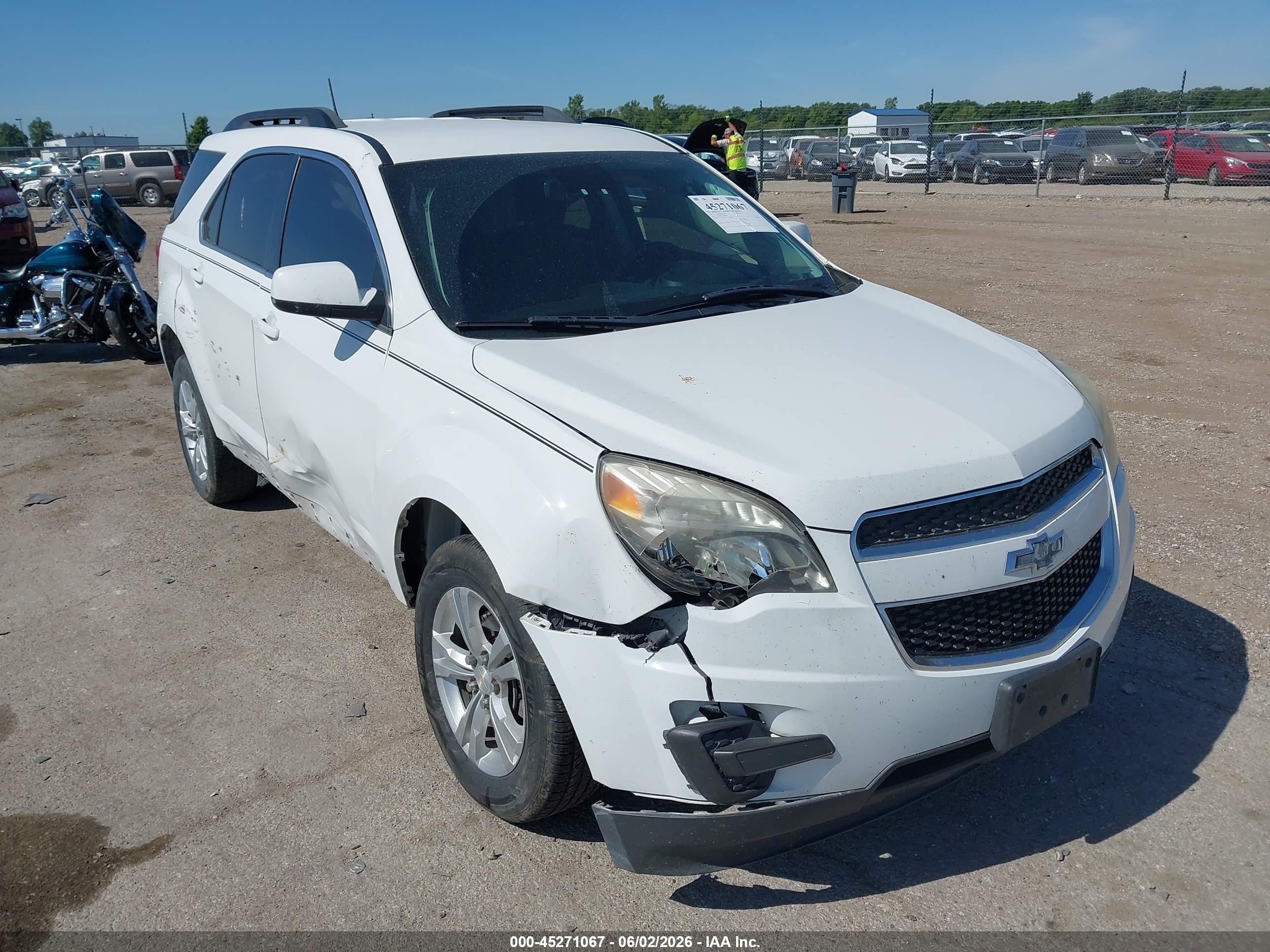 2014 Chevrolet Equinox 1lt White vin: 1GNFLFEK0EZ107574