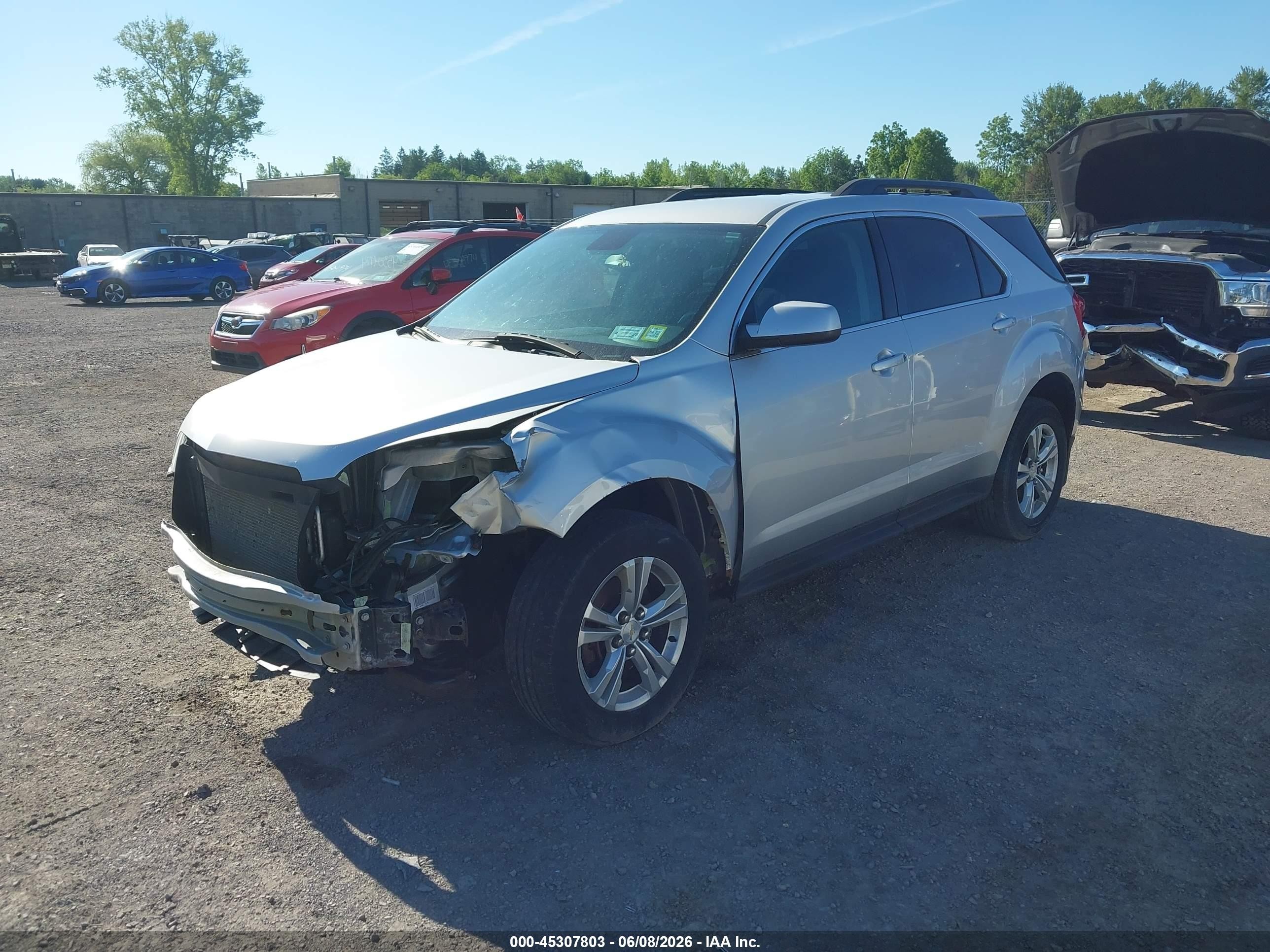 2014 Chevrolet Equinox 1lt Silver vin: 1GNFLFEK0EZ120809