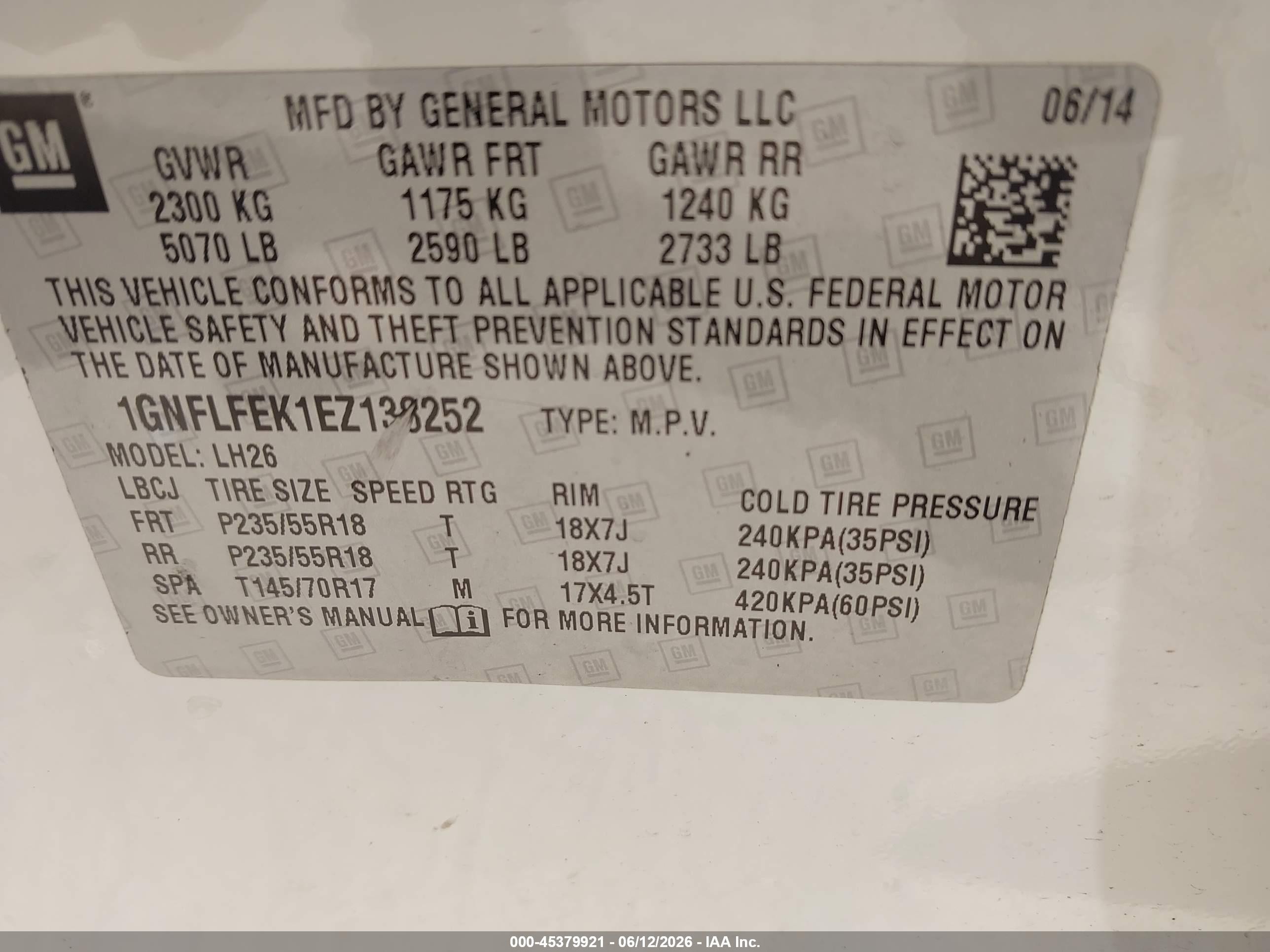 2014 Chevrolet Equinox Lt Белый vin: 1GNFLFEK1EZ138252