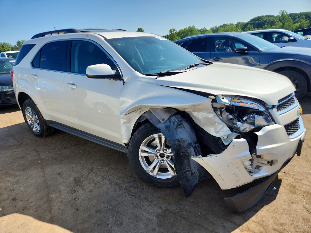 2015 Chevrolet Equinox Lt White vin: 1GNFLFEK6FZ116801
