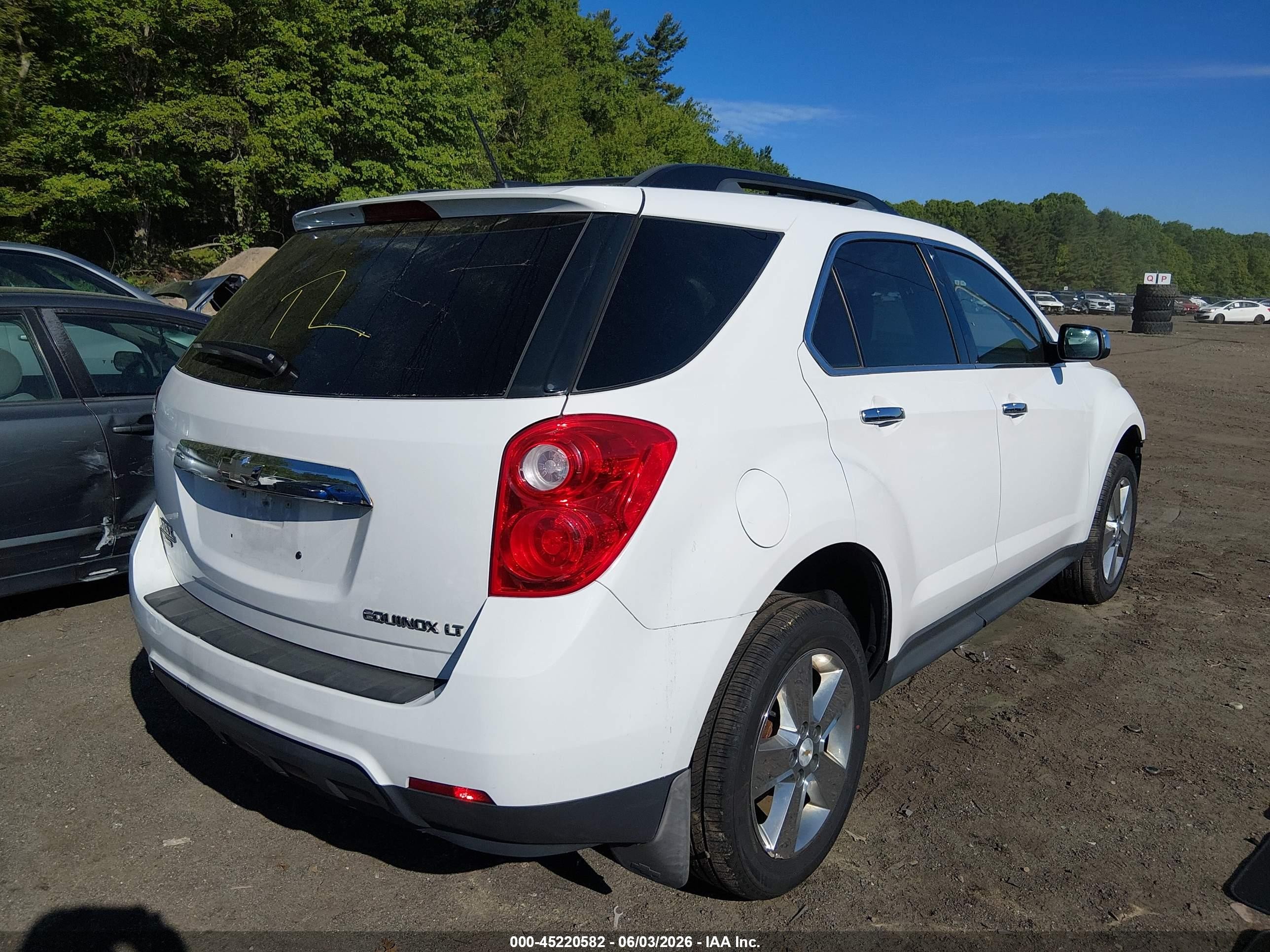 2015 Chevrolet Equinox 1lt White vin: 1GNFLFEK6FZ132836