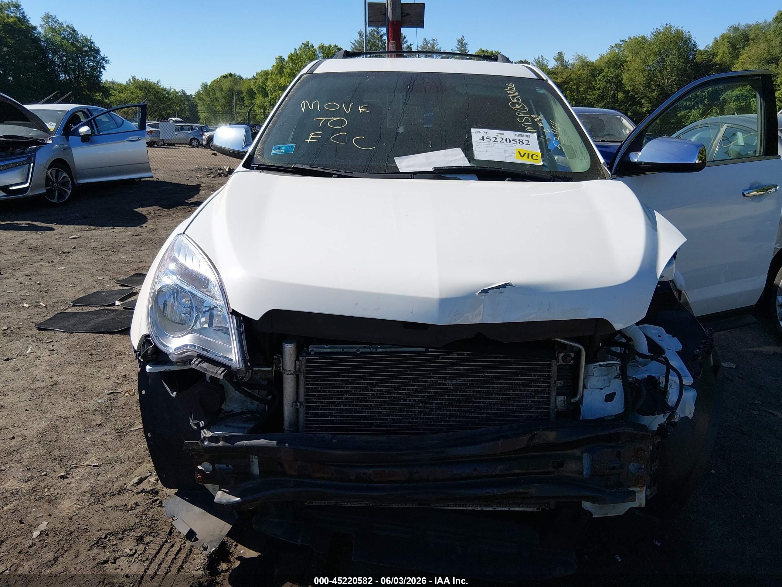 2015 Chevrolet Equinox 1lt White vin: 1GNFLFEK6FZ132836