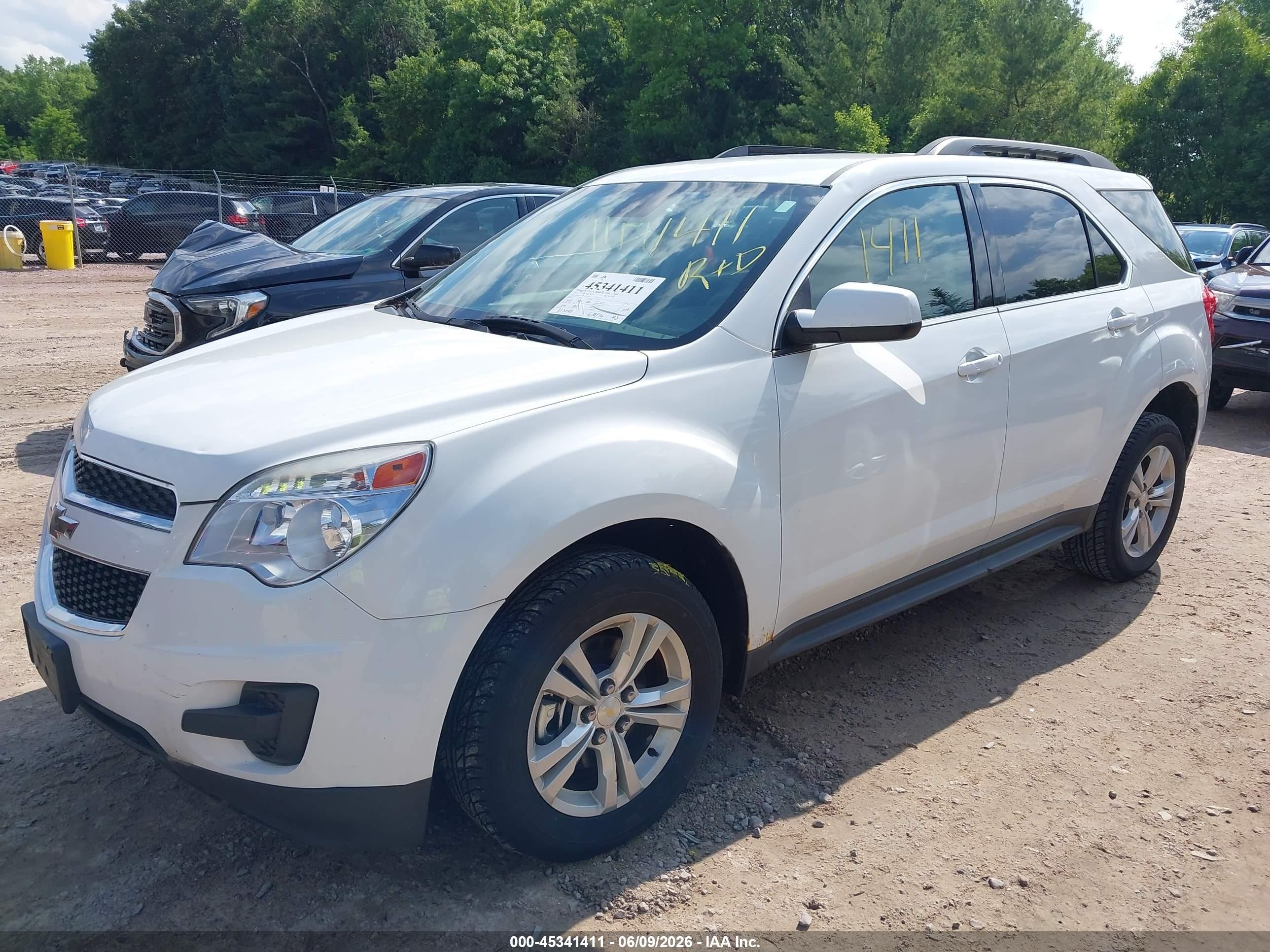 2015 Chevrolet Equinox 1lt White vin: 1GNFLFEK7FZ117925