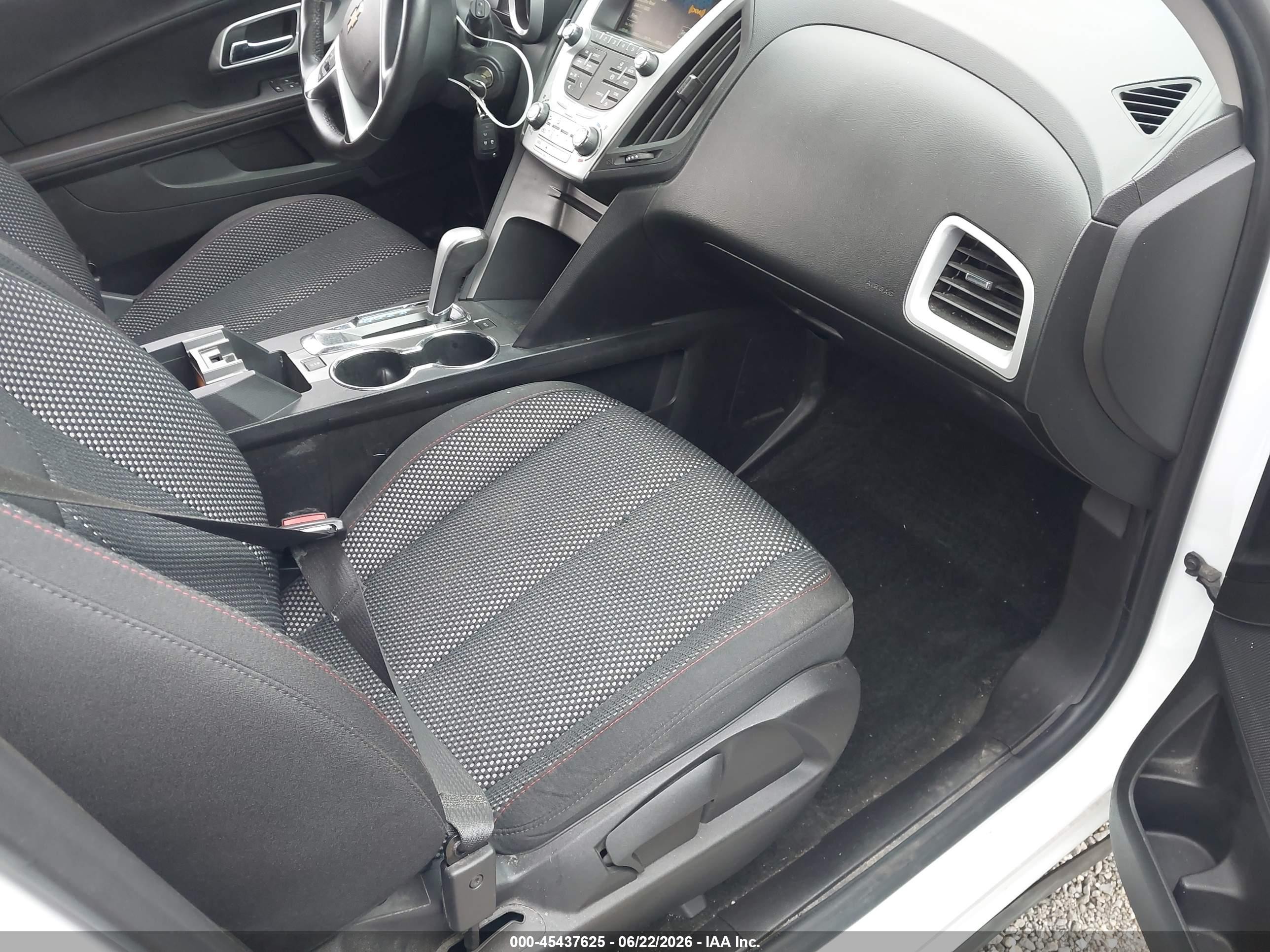 2015 Chevrolet Equinox 1lt White vin: 1GNFLFEK7FZ140427