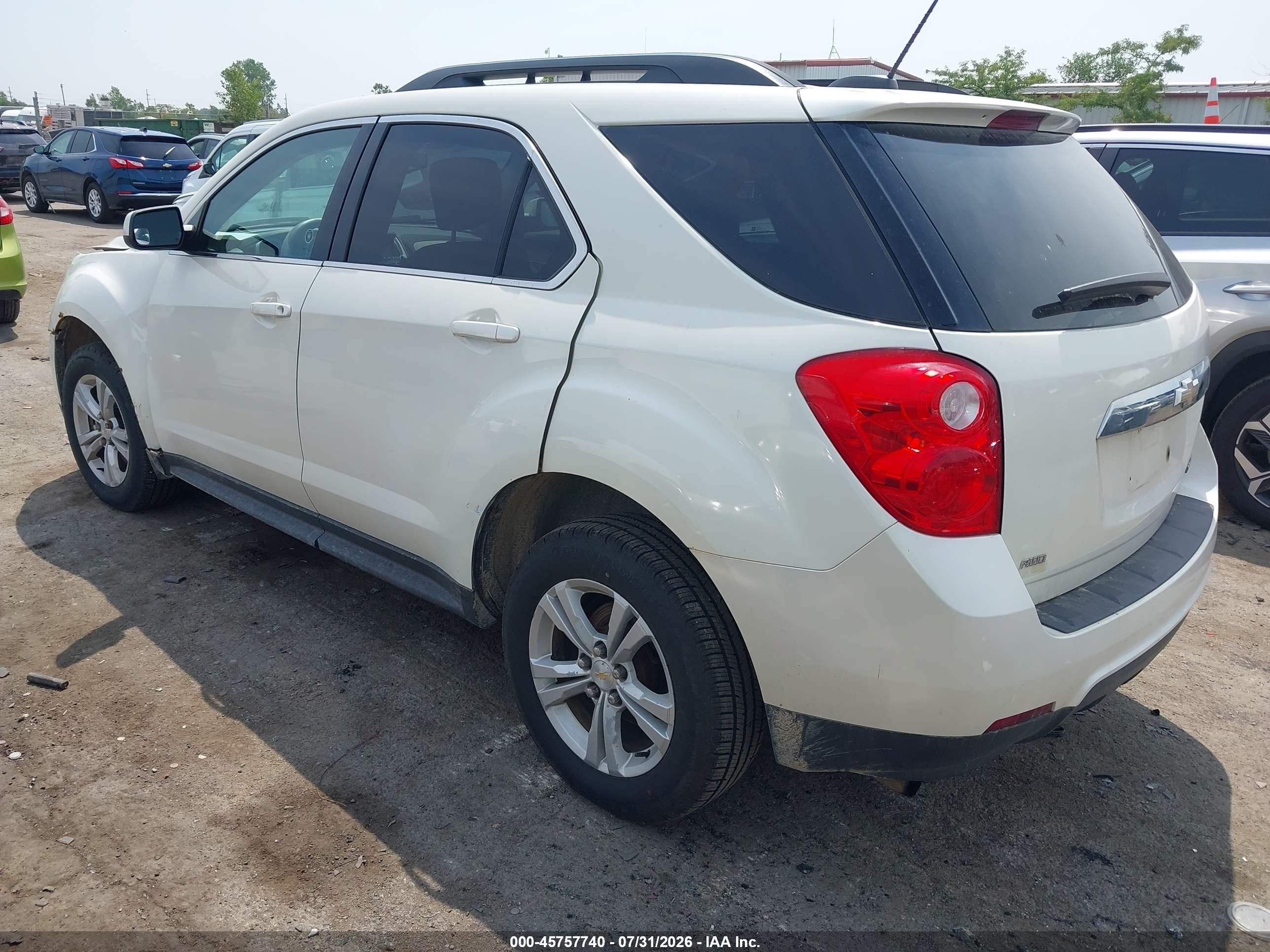 2015 Chevrolet Equinox Lt White vin: 1GNFLFEK9FZ131101