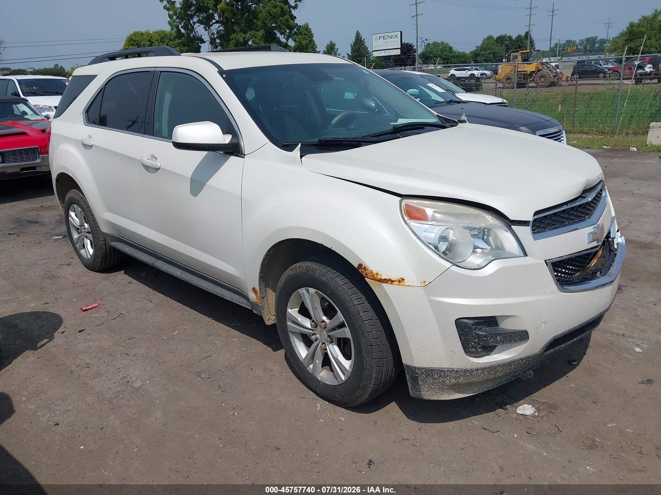 2015 Chevrolet Equinox Lt White vin: 1GNFLFEK9FZ131101