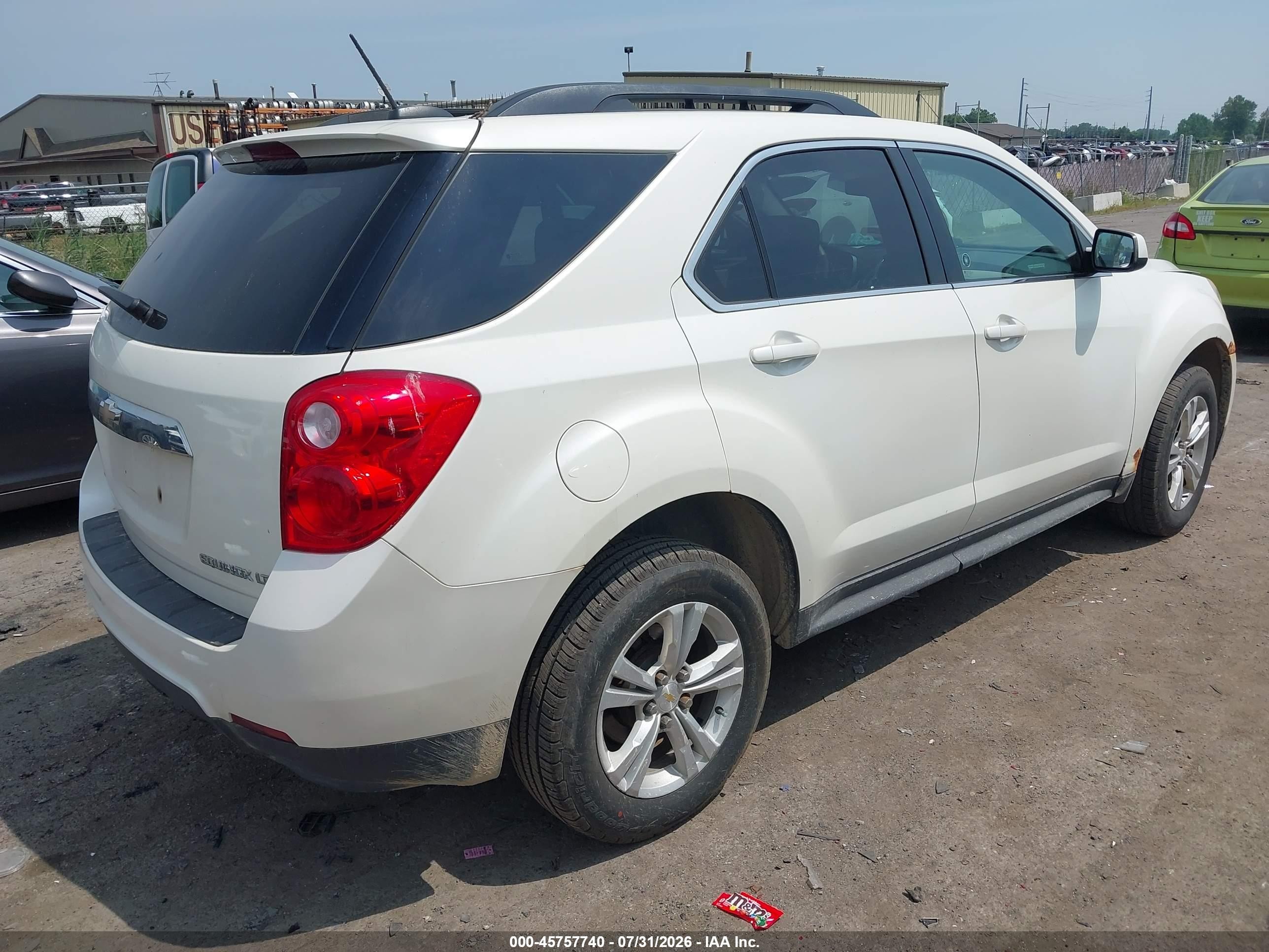 2015 Chevrolet Equinox Lt White vin: 1GNFLFEK9FZ131101