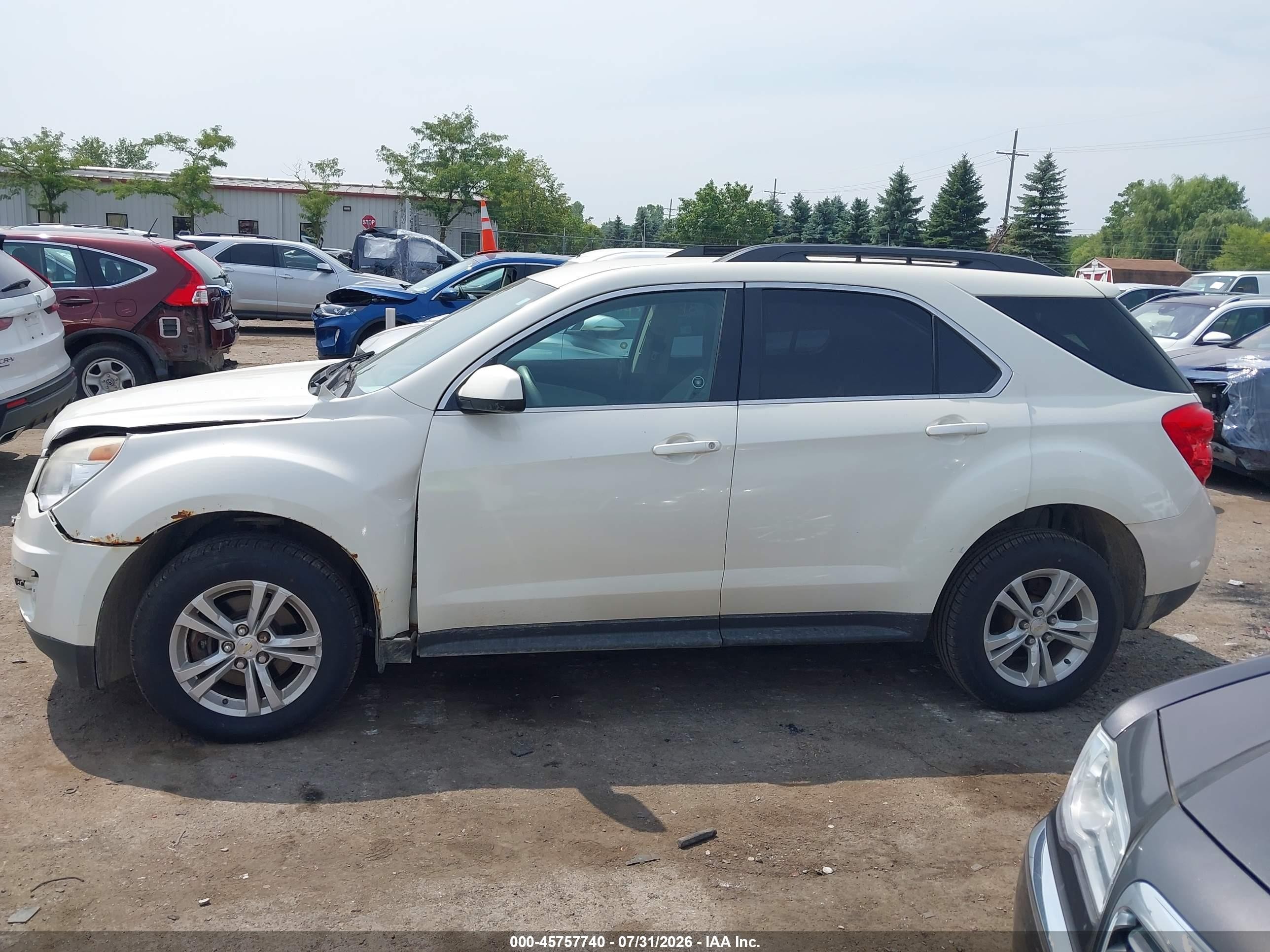 2015 Chevrolet Equinox Lt White vin: 1GNFLFEK9FZ131101