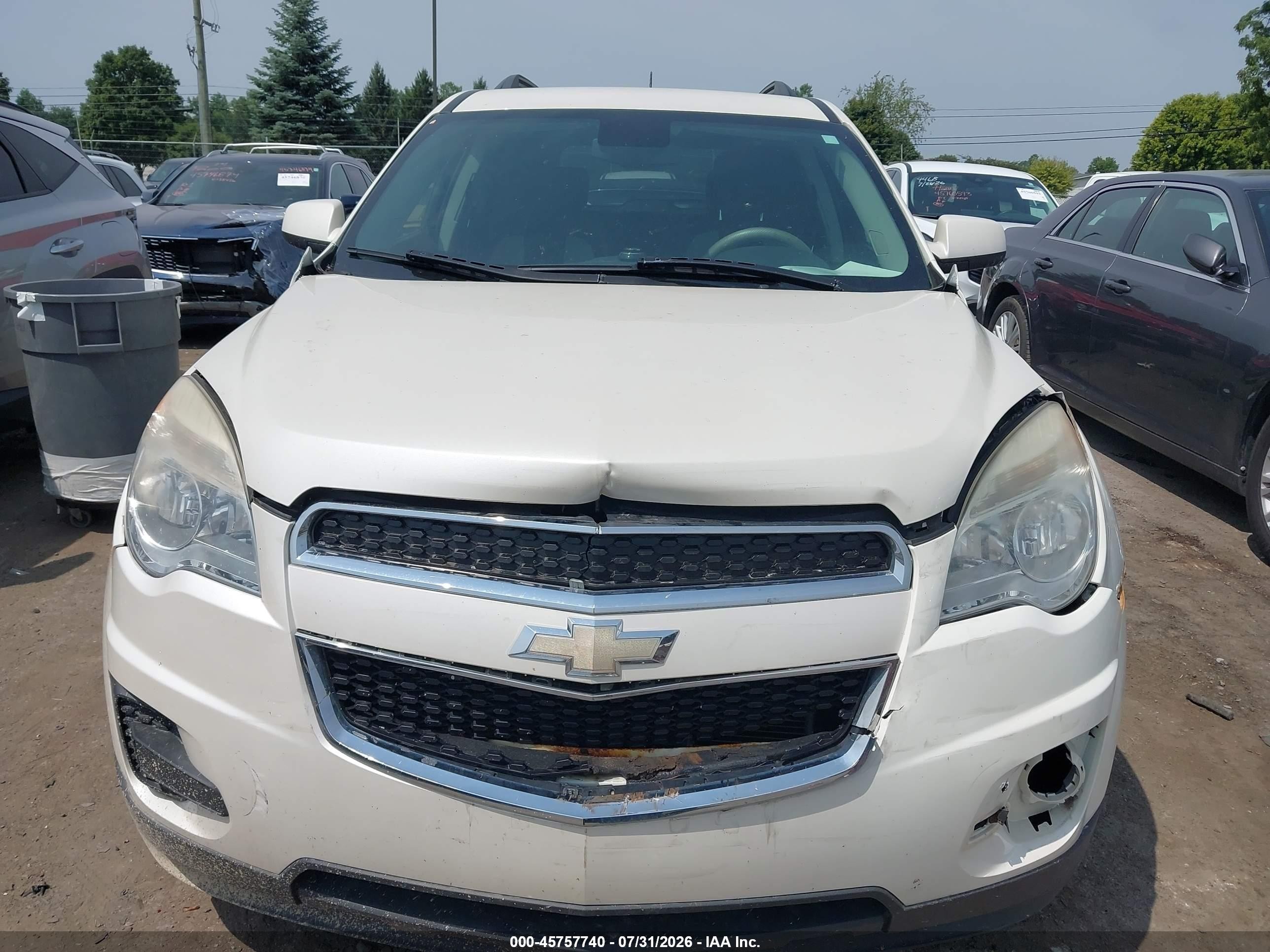 2015 Chevrolet Equinox Lt White vin: 1GNFLFEK9FZ131101