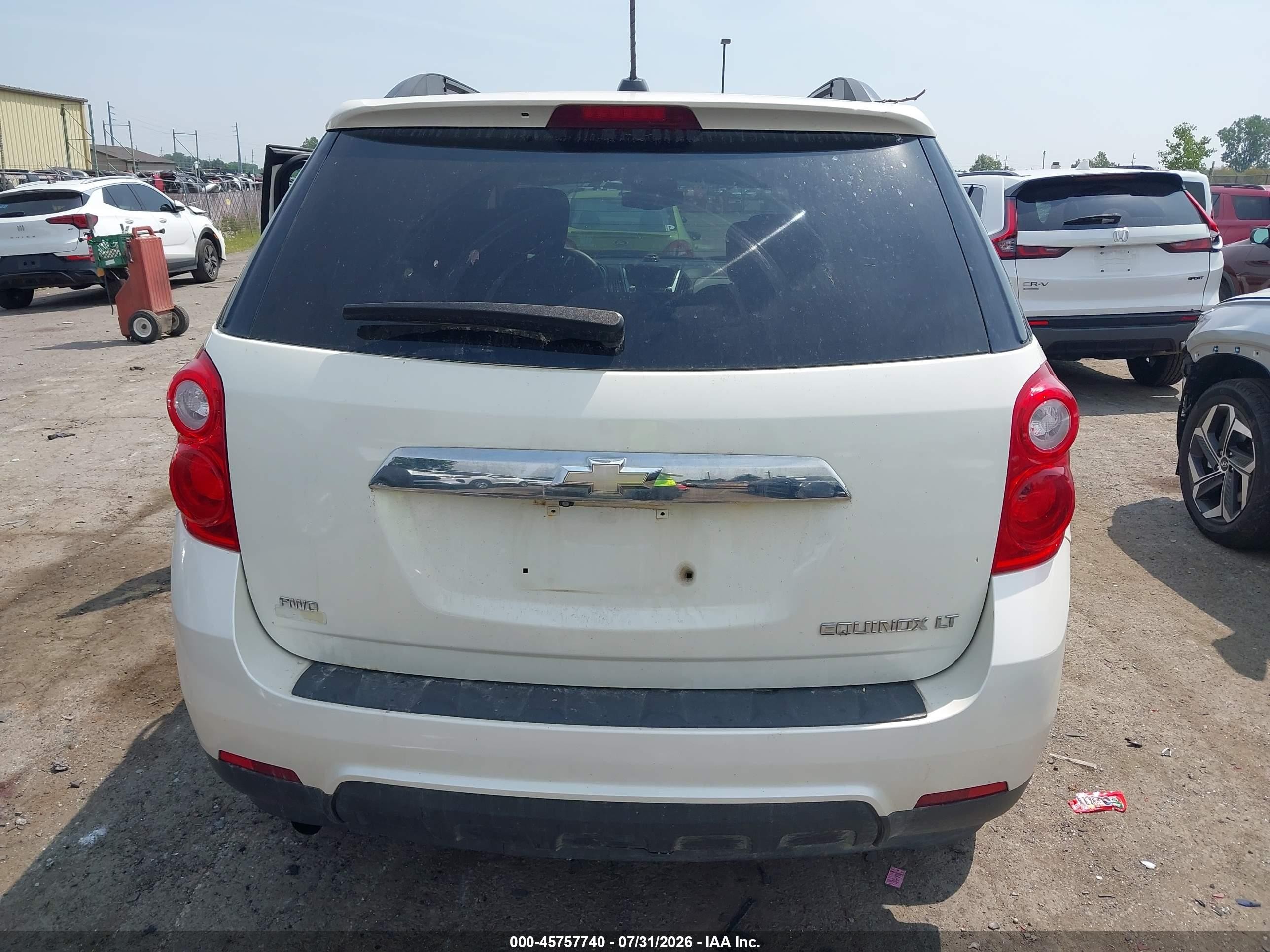 2015 Chevrolet Equinox Lt White vin: 1GNFLFEK9FZ131101