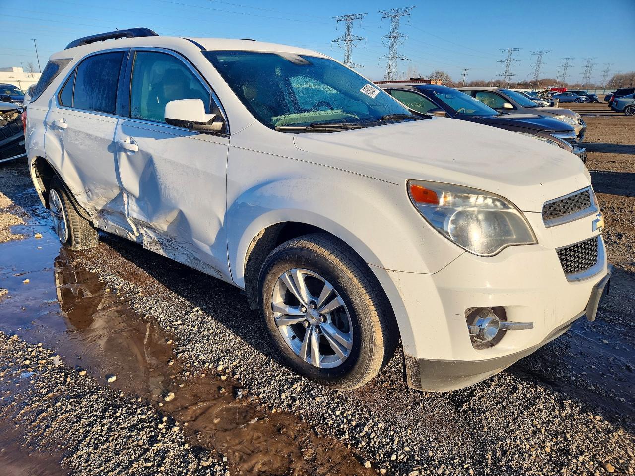 2015 Chevrolet Equinox Lt White vin: 1GNFLGEK2FZ145749