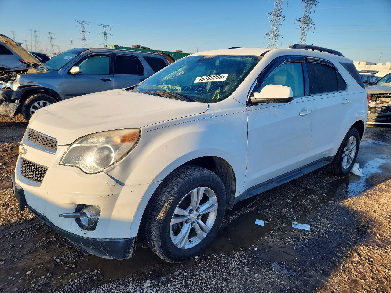 2015 Chevrolet Equinox Lt White vin: 1GNFLGEK2FZ145749