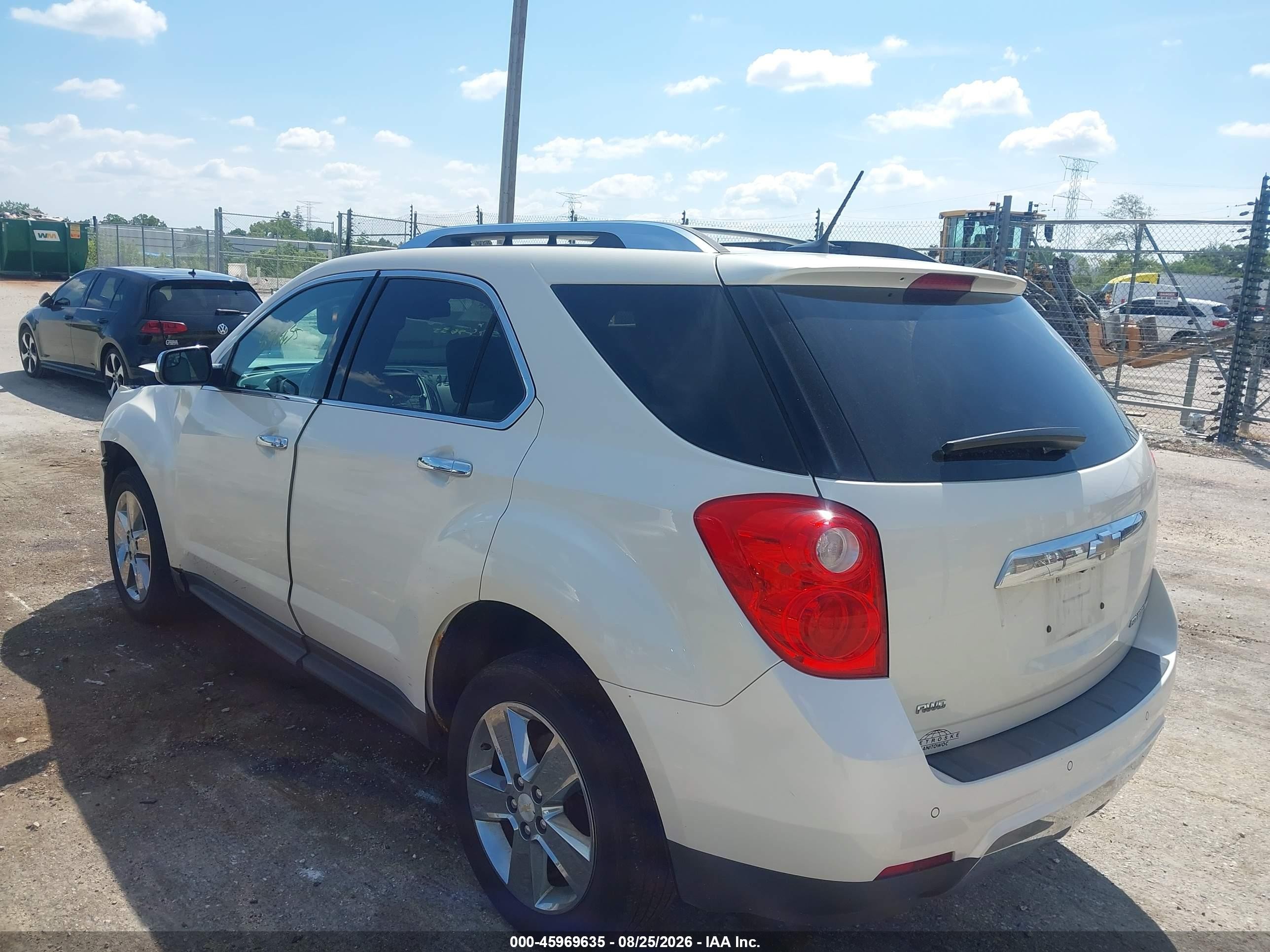 2013 Chevrolet Equinox Ltz White vin: 1GNFLGEK3DZ124941