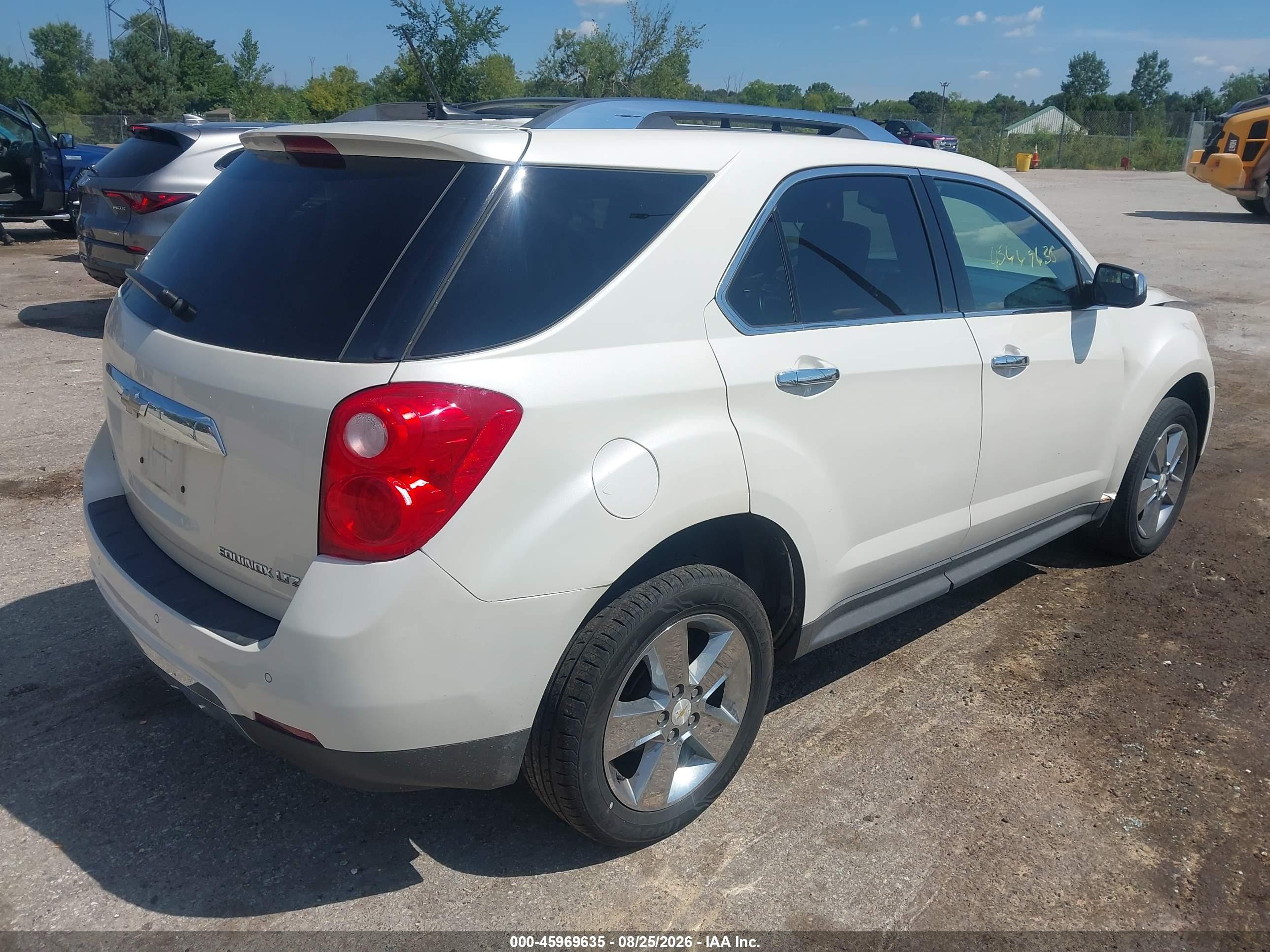 2013 Chevrolet Equinox Ltz White vin: 1GNFLGEK3DZ124941