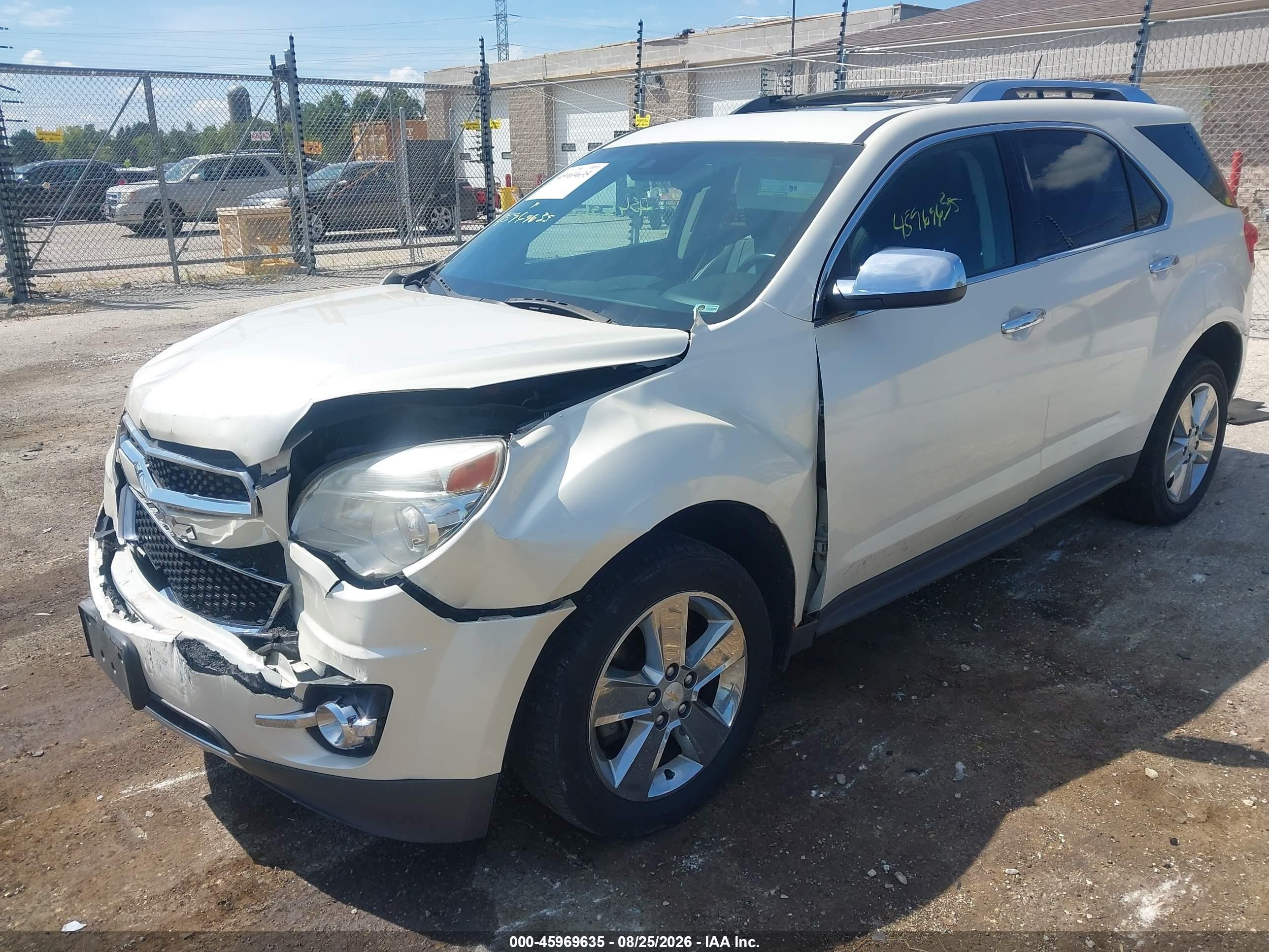 2013 Chevrolet Equinox Ltz White vin: 1GNFLGEK3DZ124941