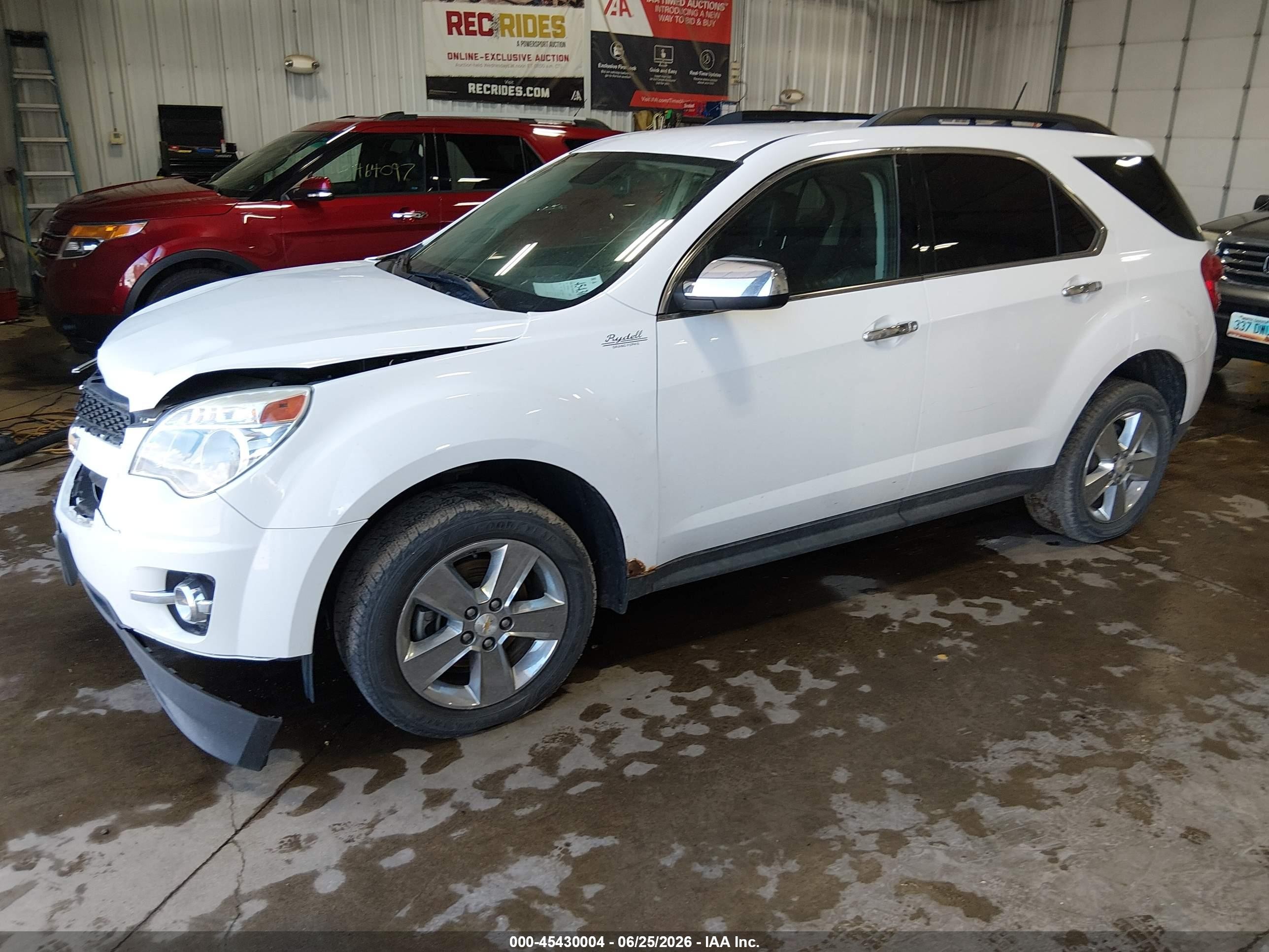 2015 Chevrolet Equinox Lt White vin: 1GNFLGEK3FZ137630