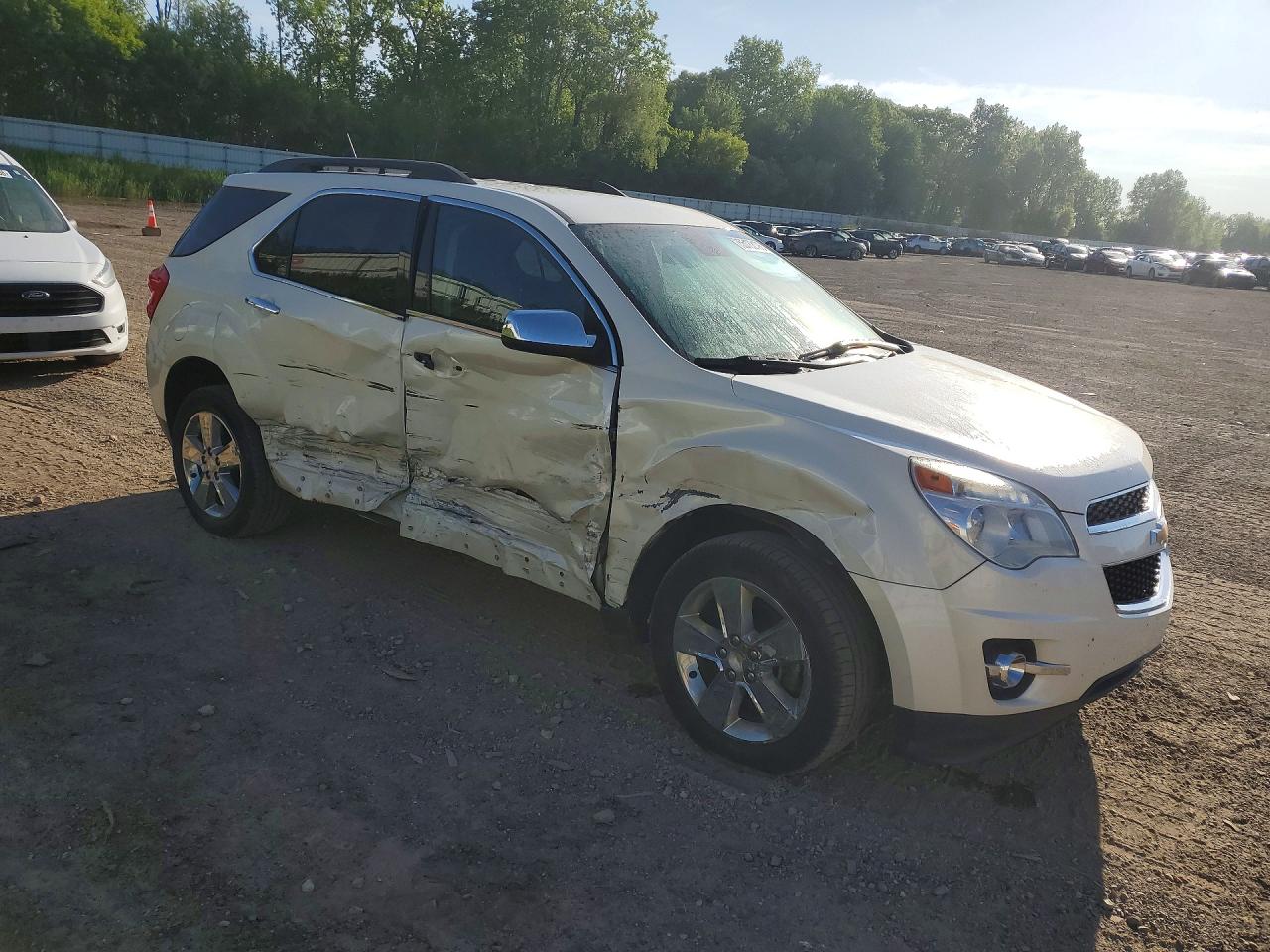 2014 Chevrolet Equinox Lt White vin: 1GNFLGEK4EZ112234
