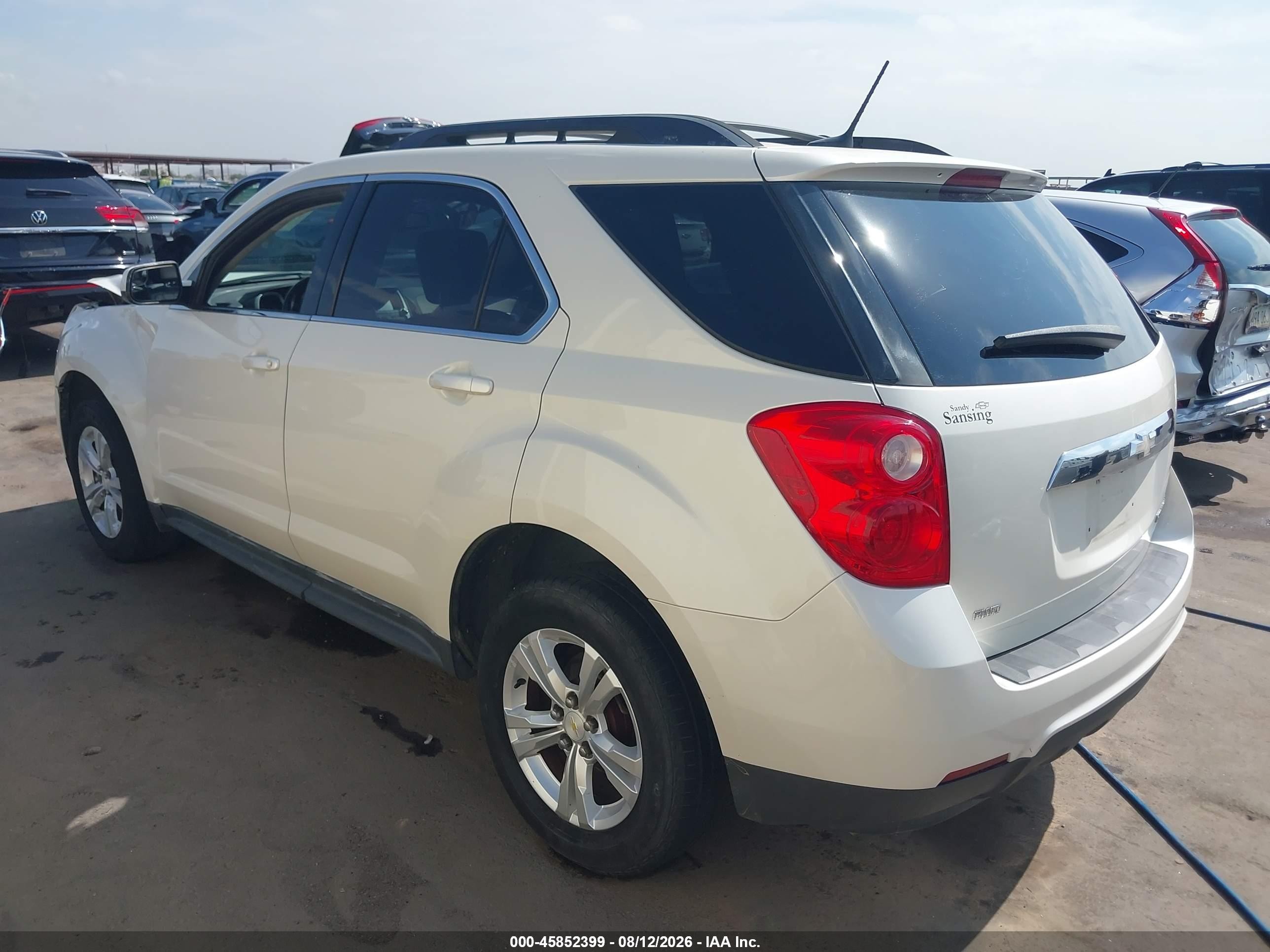 2014 Chevrolet Equinox Lt White vin: 1GNFLGEKXEZ122945