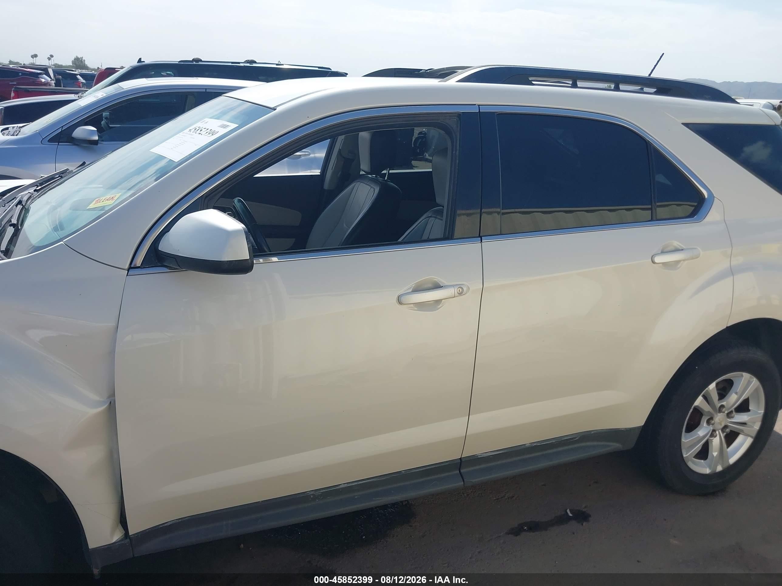 2014 Chevrolet Equinox Lt White vin: 1GNFLGEKXEZ122945