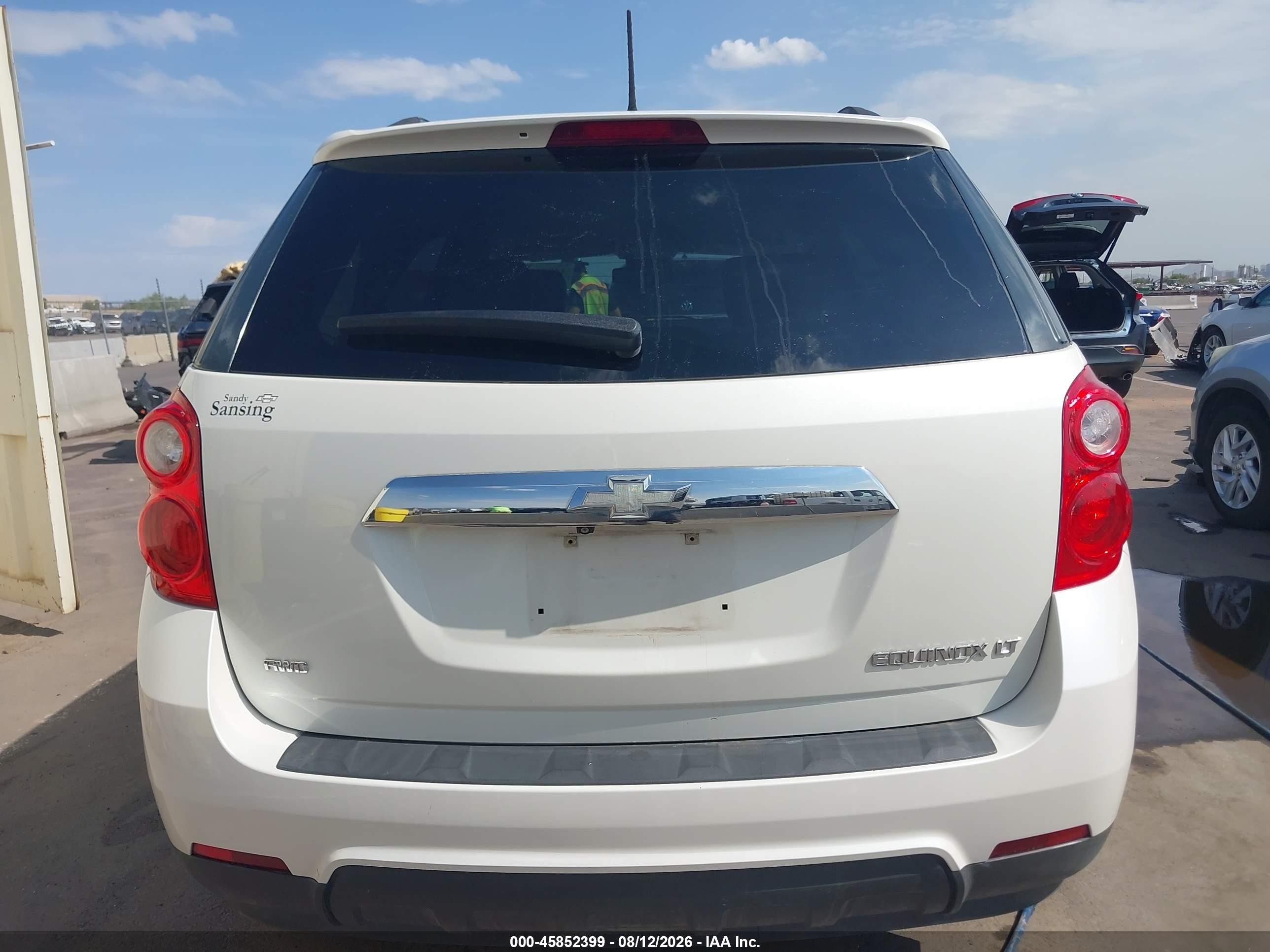 2014 Chevrolet Equinox Lt White vin: 1GNFLGEKXEZ122945